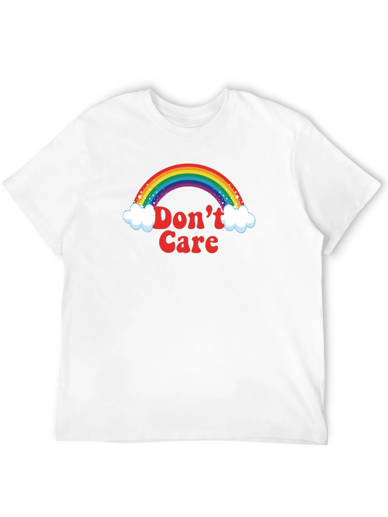 Dont Care Rainbow Graphic Tee