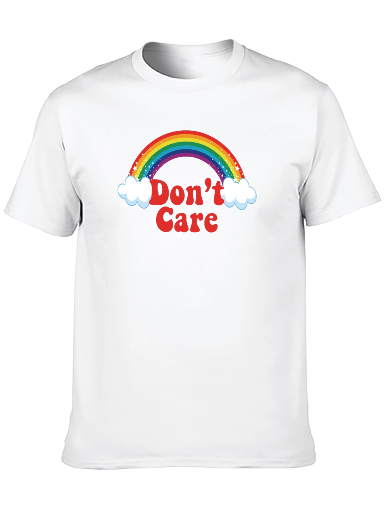 Dont Care Rainbow Graphic Tee