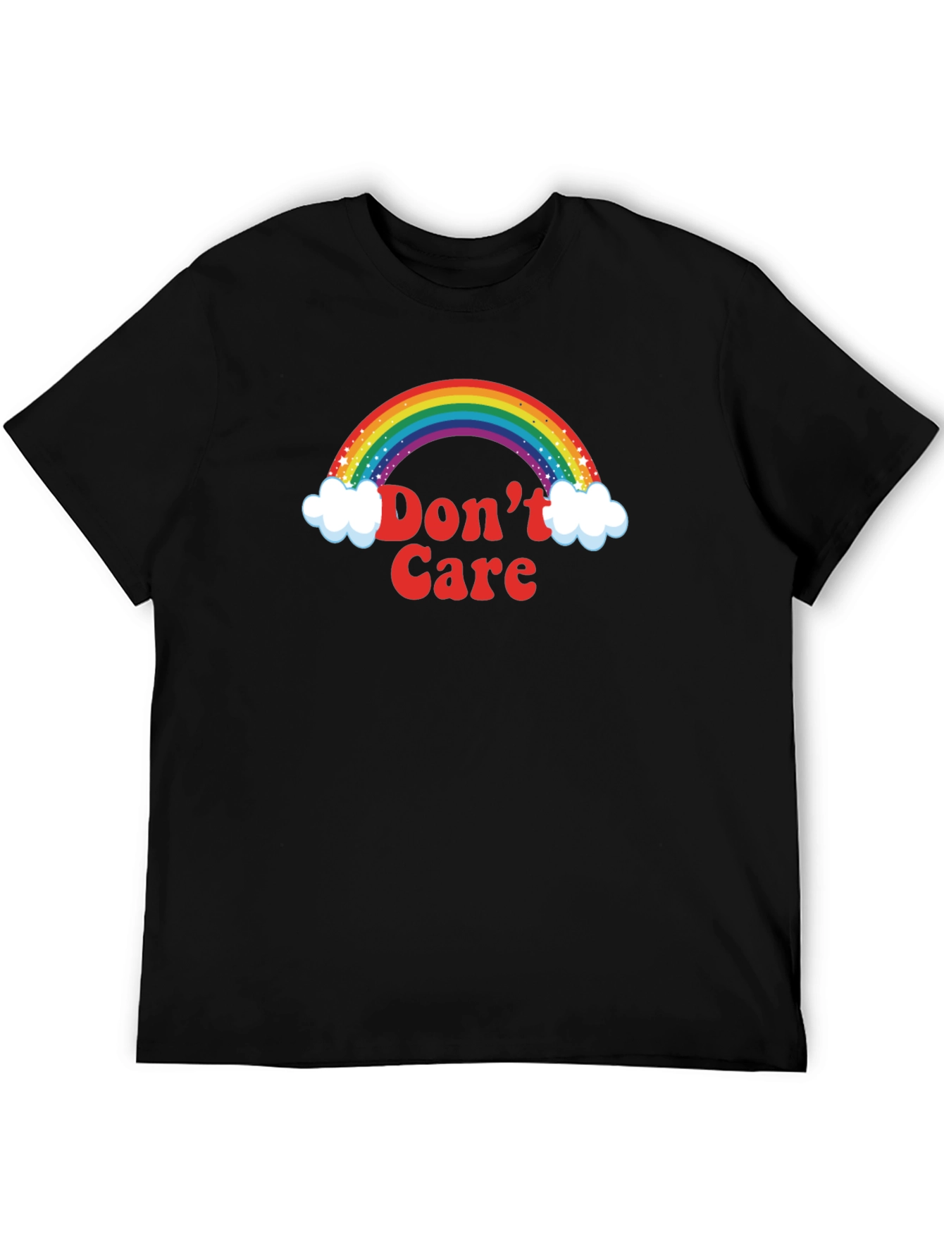 Dont Care Rainbow Graphic Tee