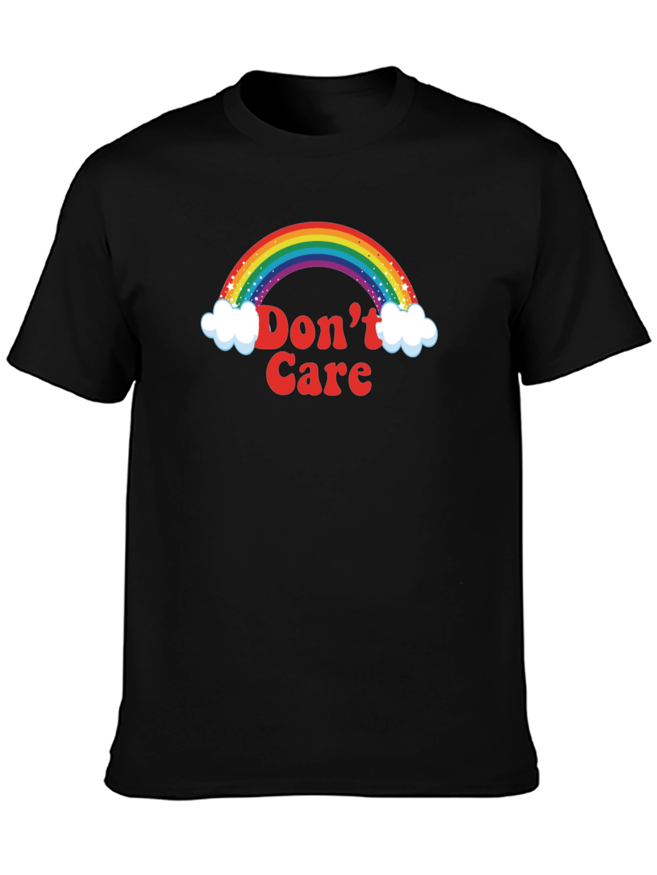 Dont Care Rainbow Graphic Tee