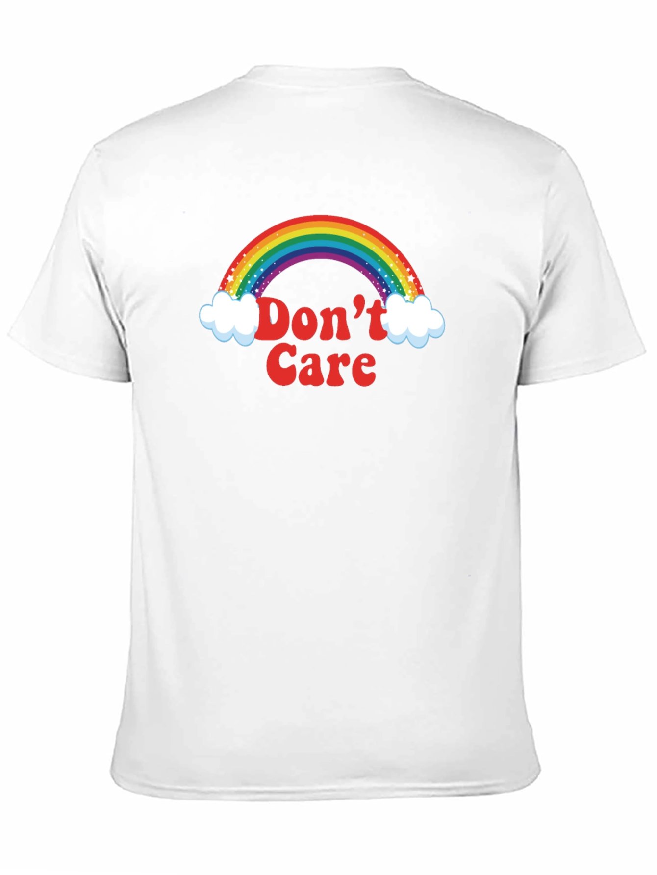 Dont Care Rainbow Graphic Tee