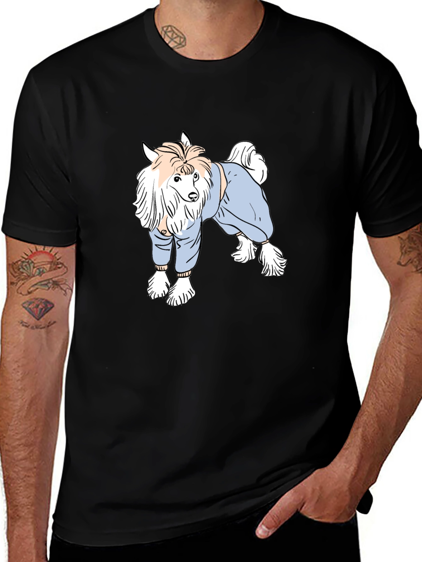 Dog in Sweater T-Shirt - Unique Graphic Tee