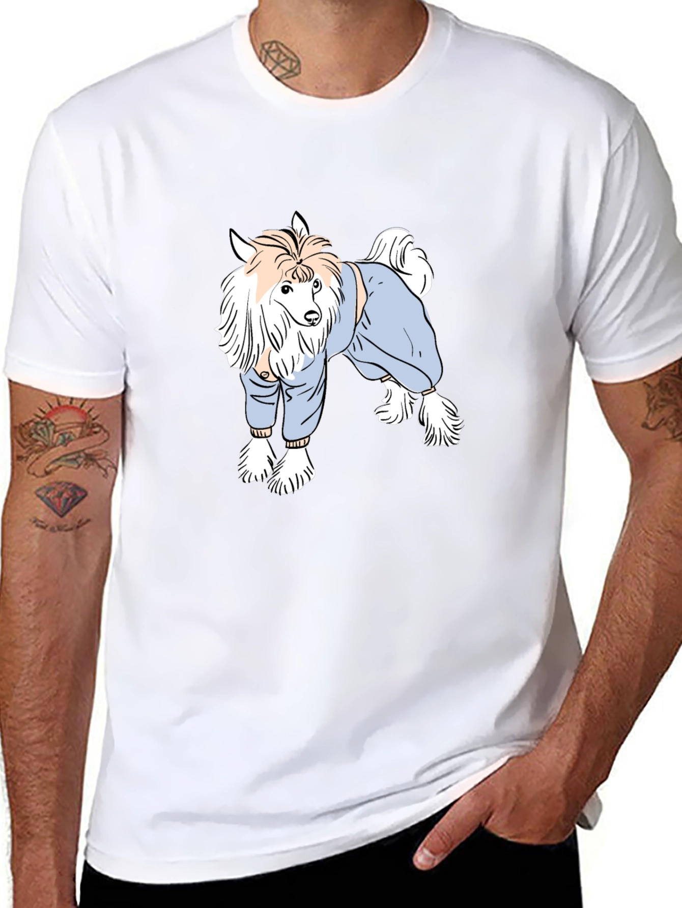 Dog in Sweater T-Shirt - Unique Graphic Tee