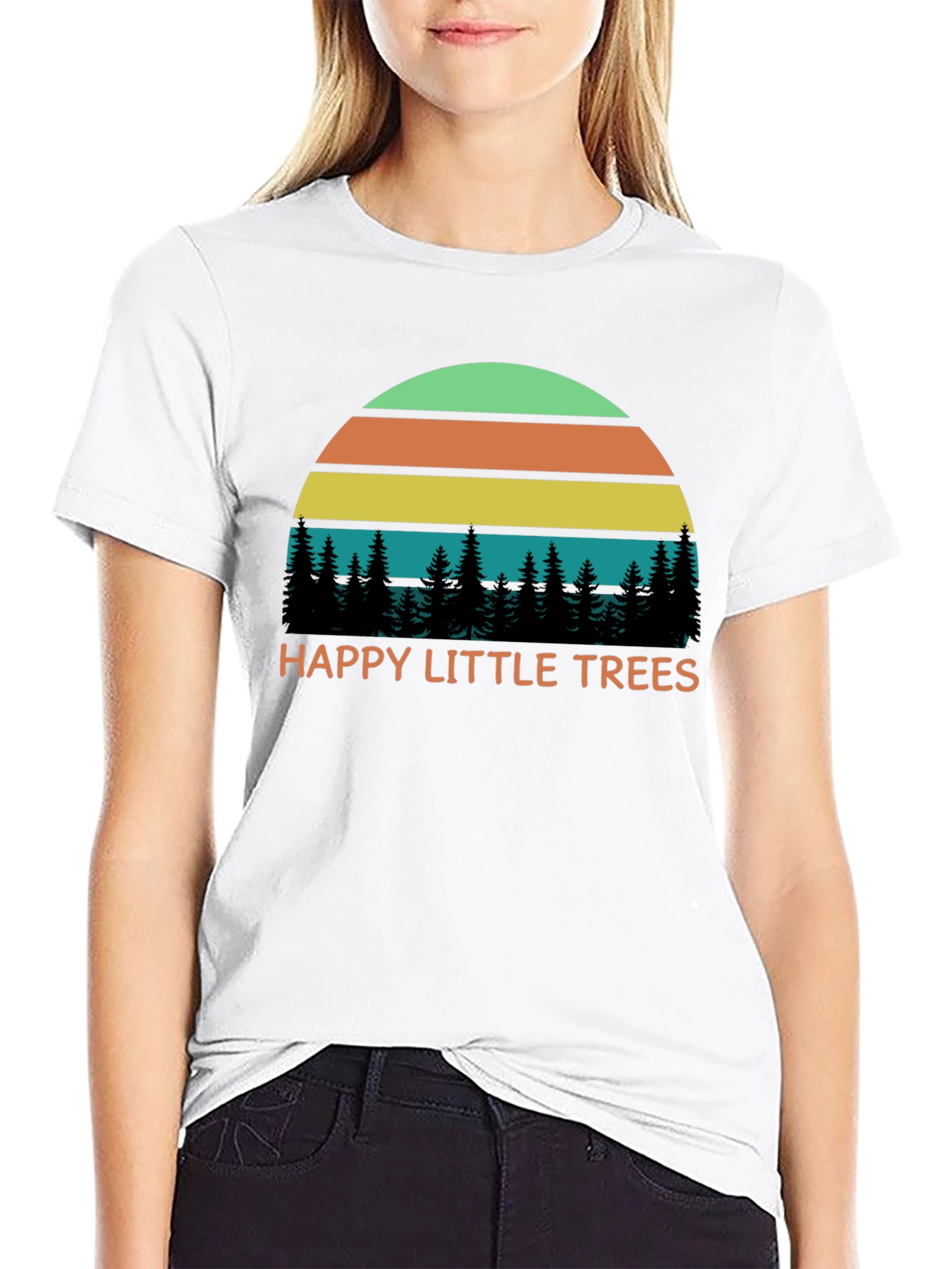 Happy Little Trees Retro T-Shirt