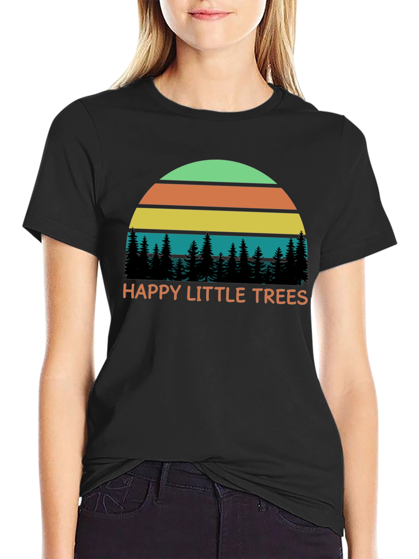 Happy Little Trees Retro T-Shirt
