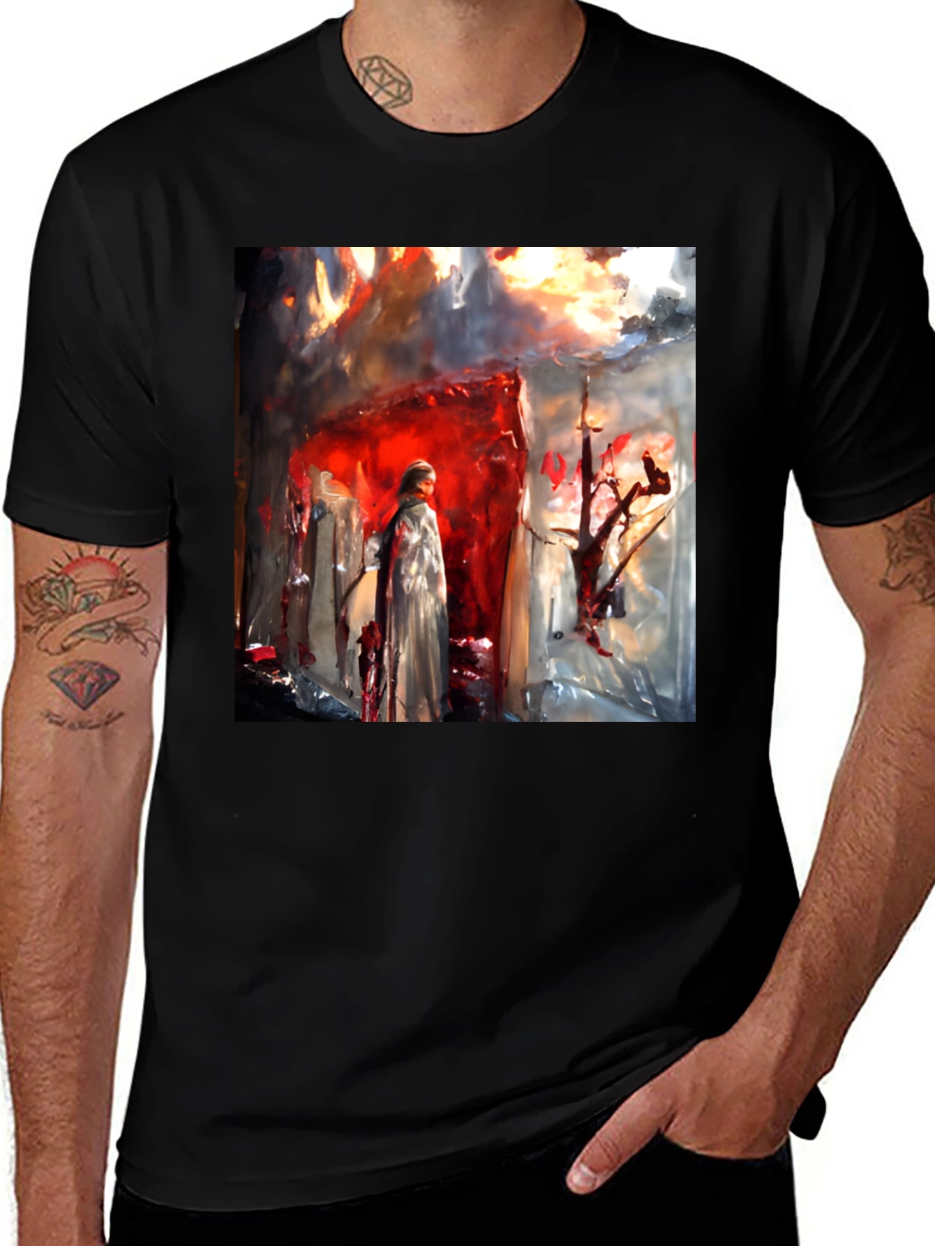 Abstract Art Graphic Tee - Unique Design