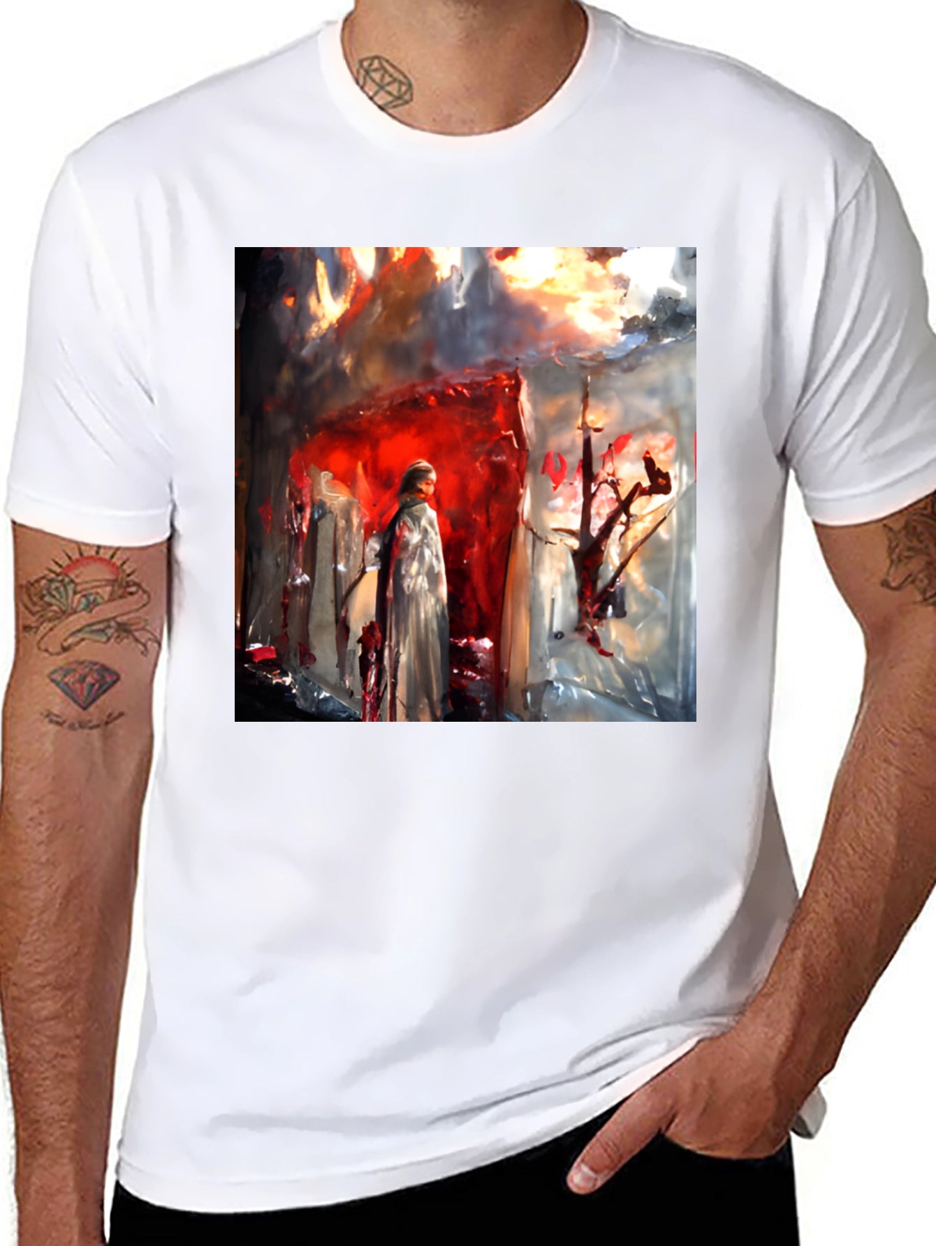 Abstract Art Graphic Tee - Unique Design