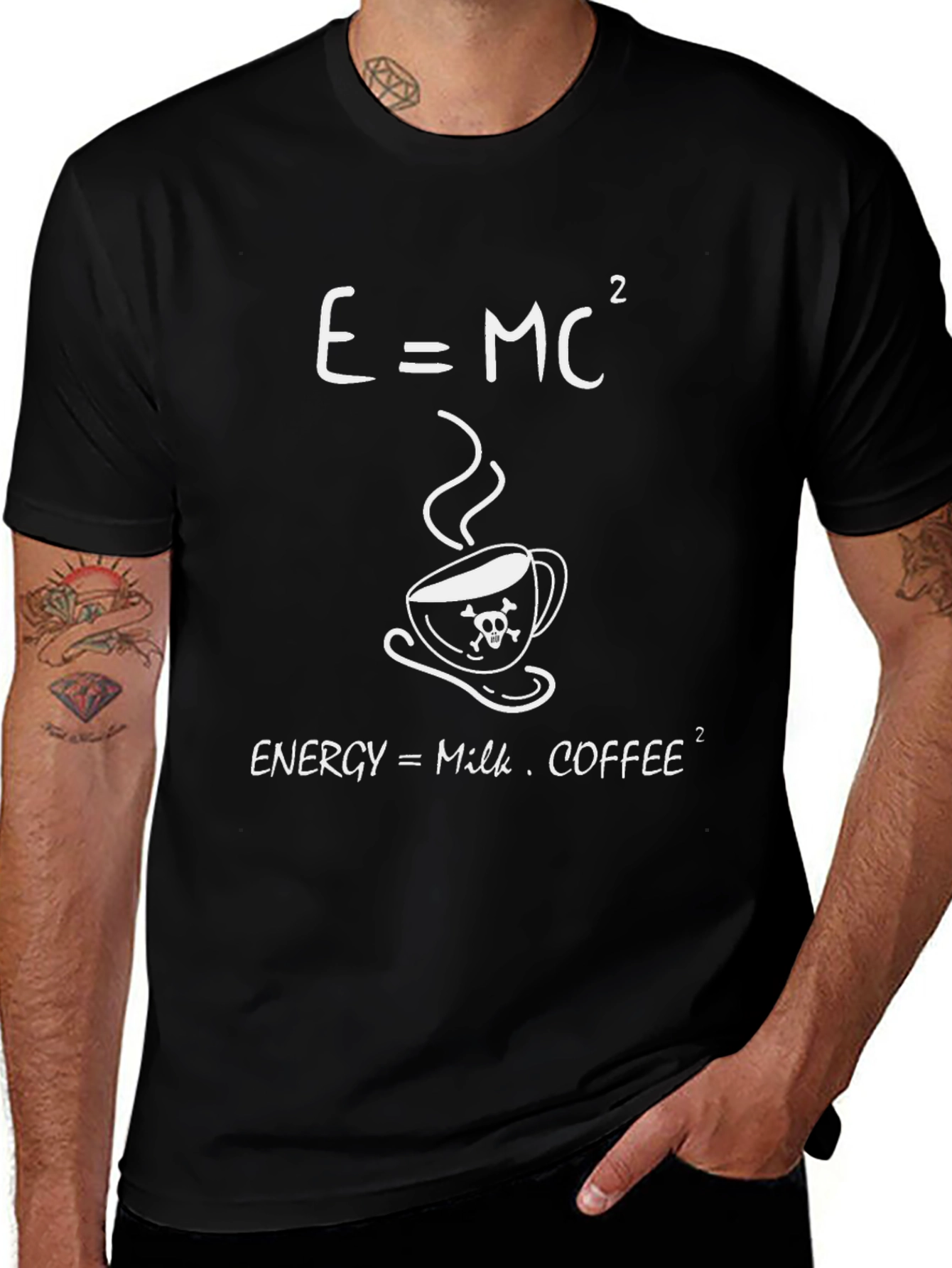 E=MC² Coffee T-Shirt - Funny Science Geek Tee
