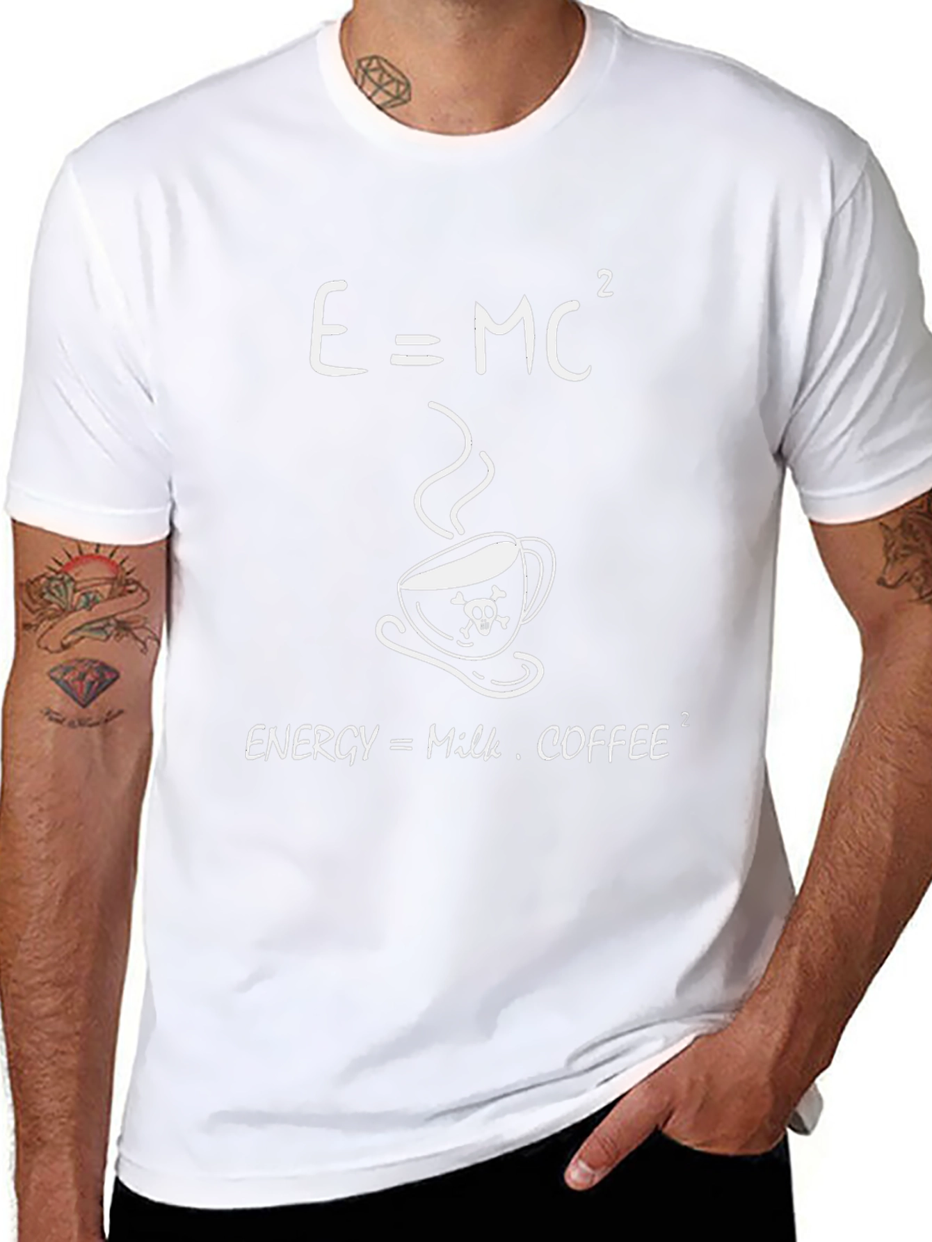 E=MC² Coffee T-Shirt - Funny Science Geek Tee