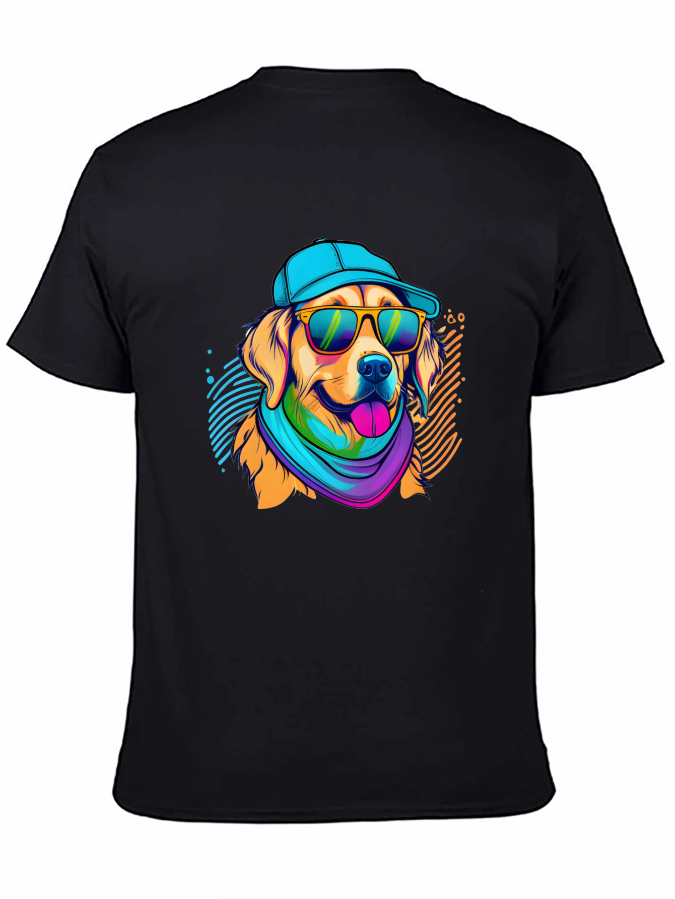 Cool Dog Graphic Tee - Mens Black T-Shirt