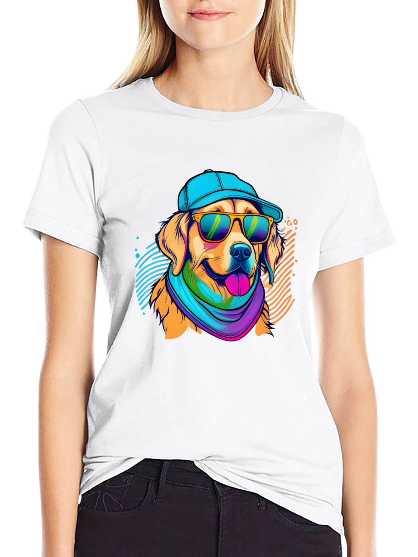 Cool Dog Graphic Tee - Mens Black T-Shirt