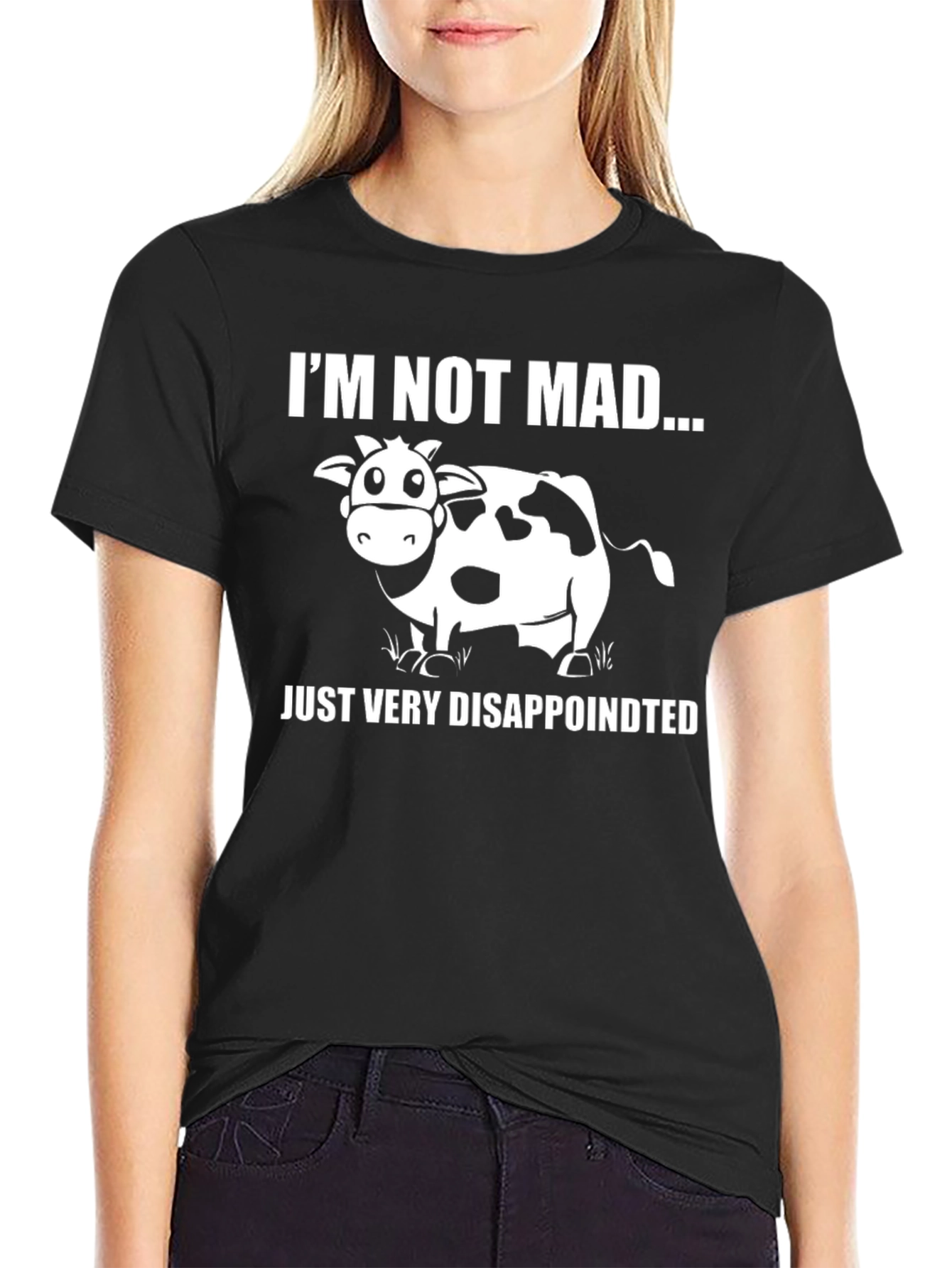 Funny Cow Im Not Mad Graphic T-Shirt