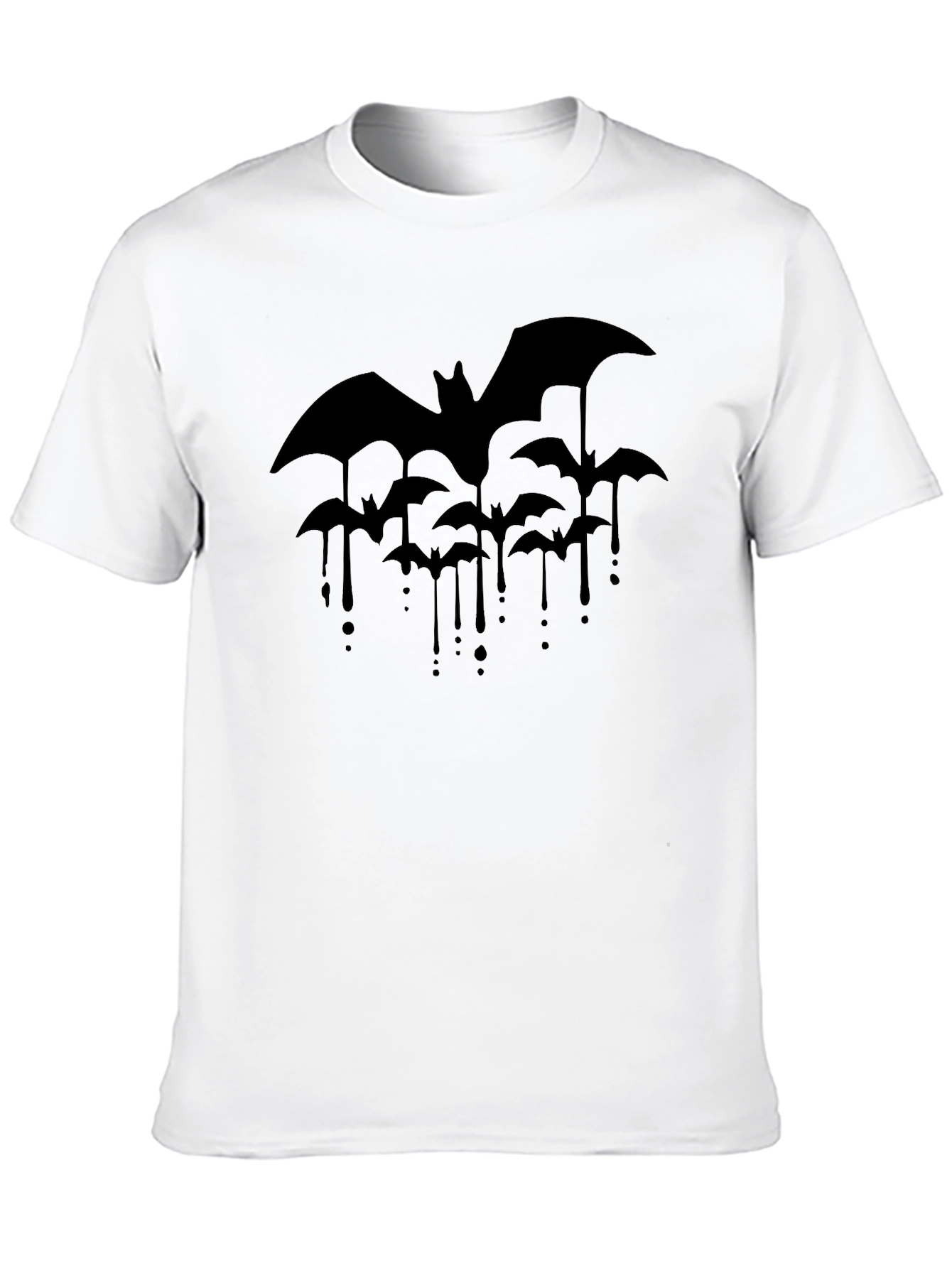 Mens Black Bat Graphic T-Shirt
