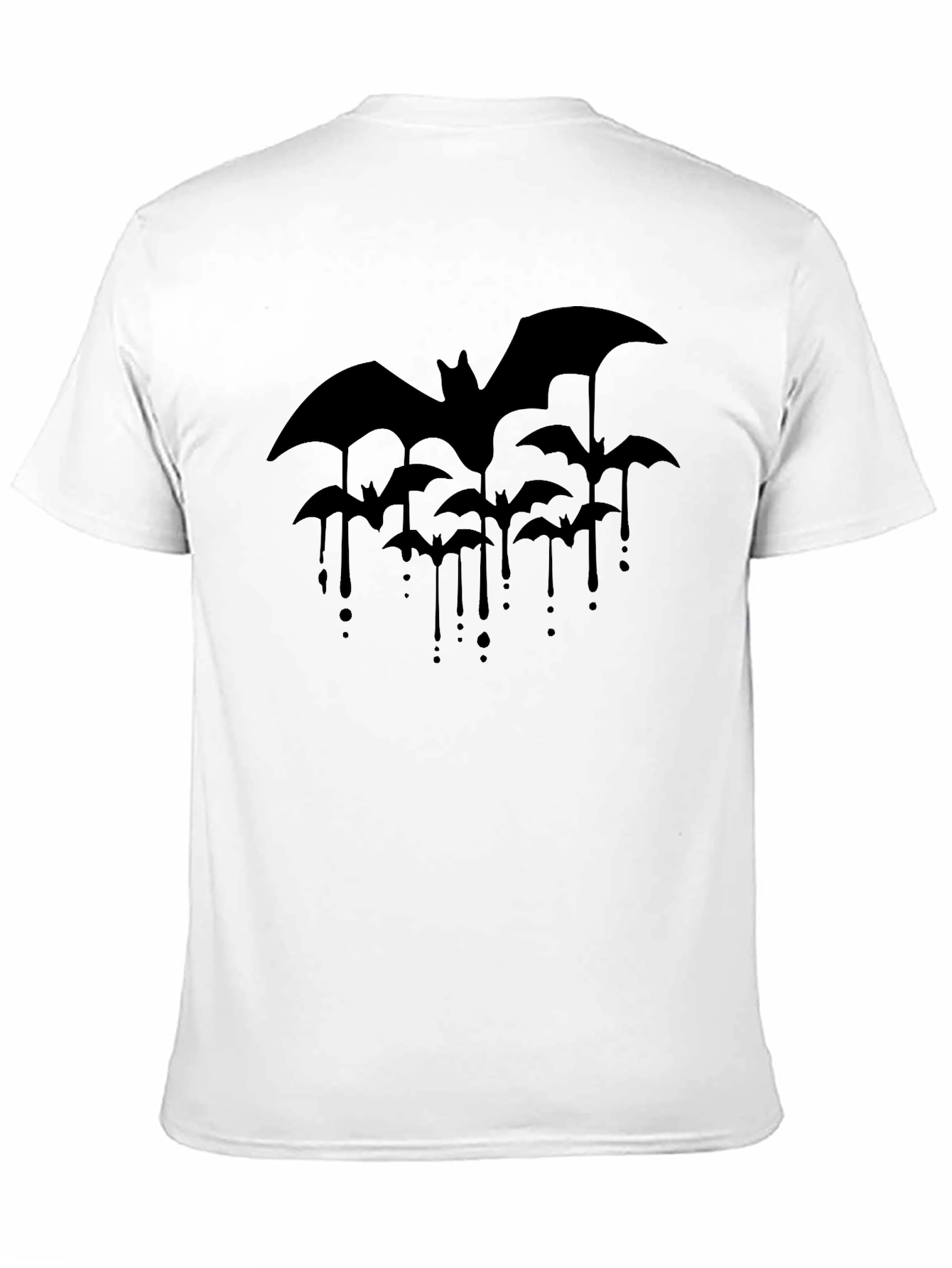 Mens Black Bat Graphic T-Shirt