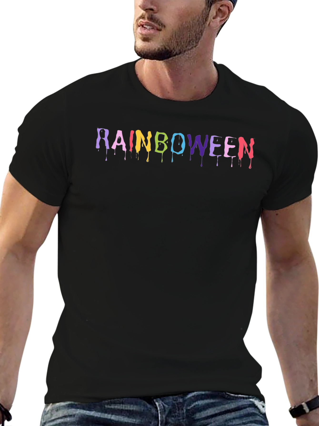 Rainboween Graphic T-Shirt - Halloween Rainbow