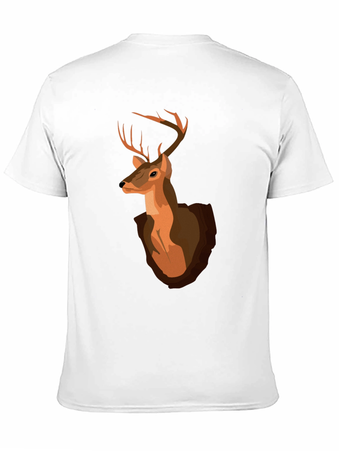 Deer Head Graphic T-Shirt - Black Cotton Tee