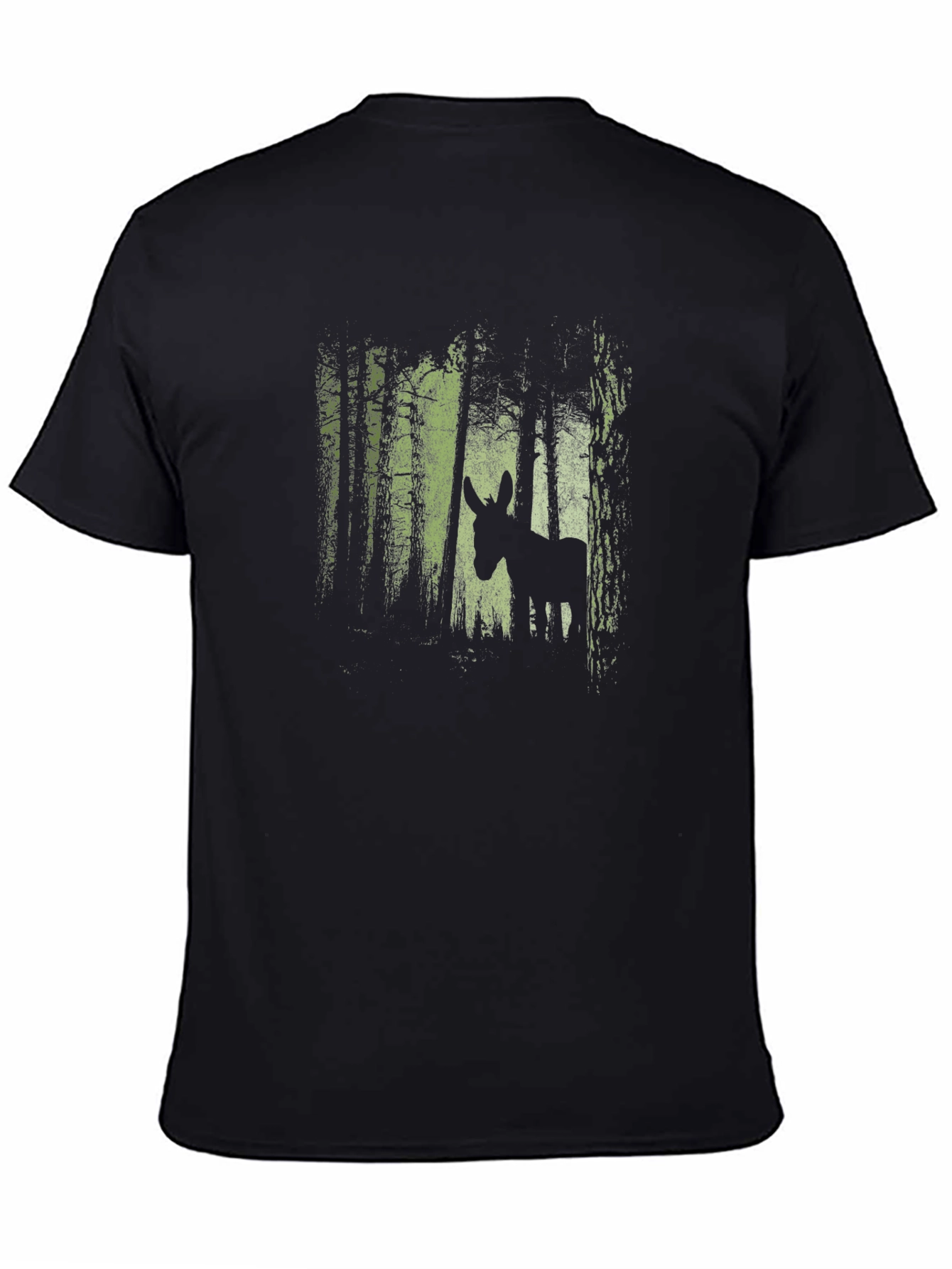 Donkey in Forest Graphic Tee - Black