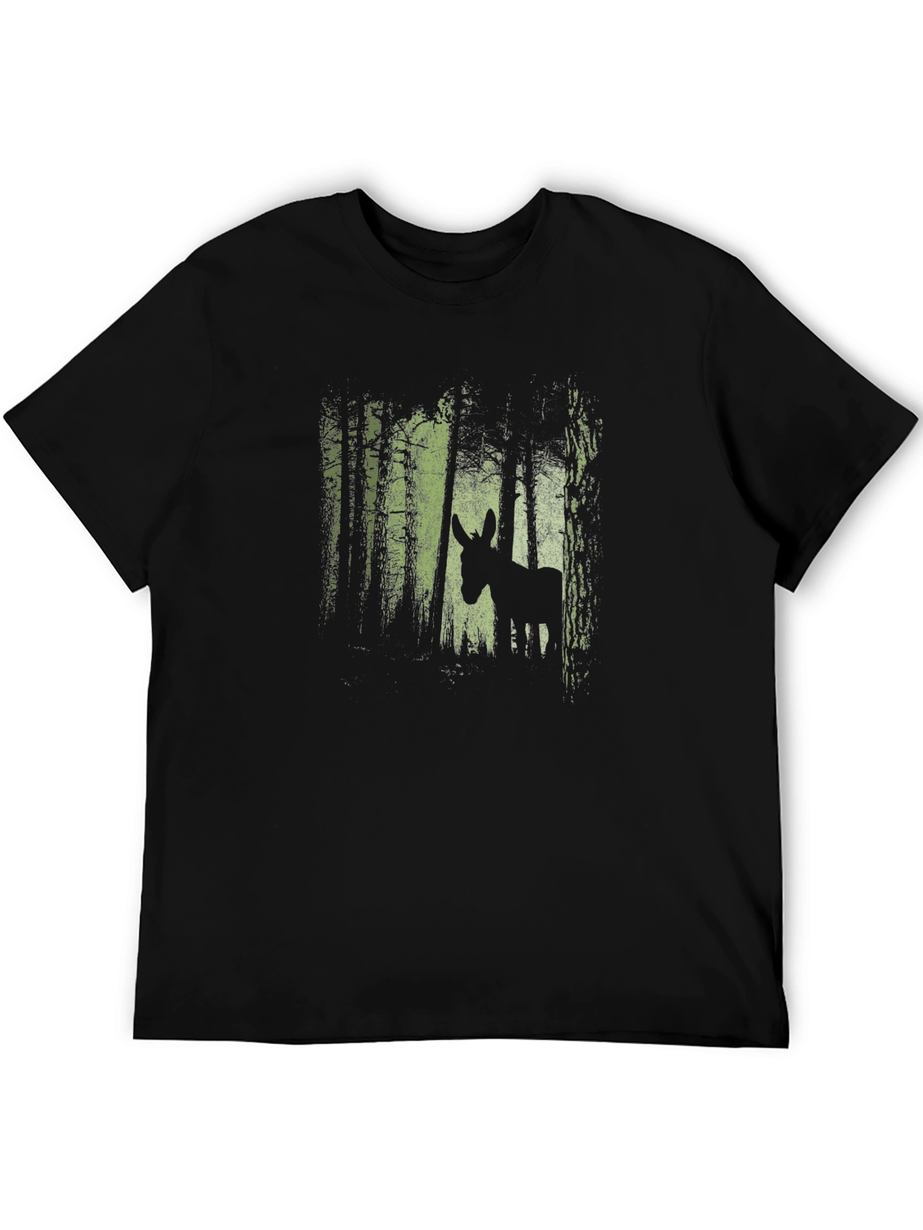 Donkey in Forest Graphic Tee - Black
