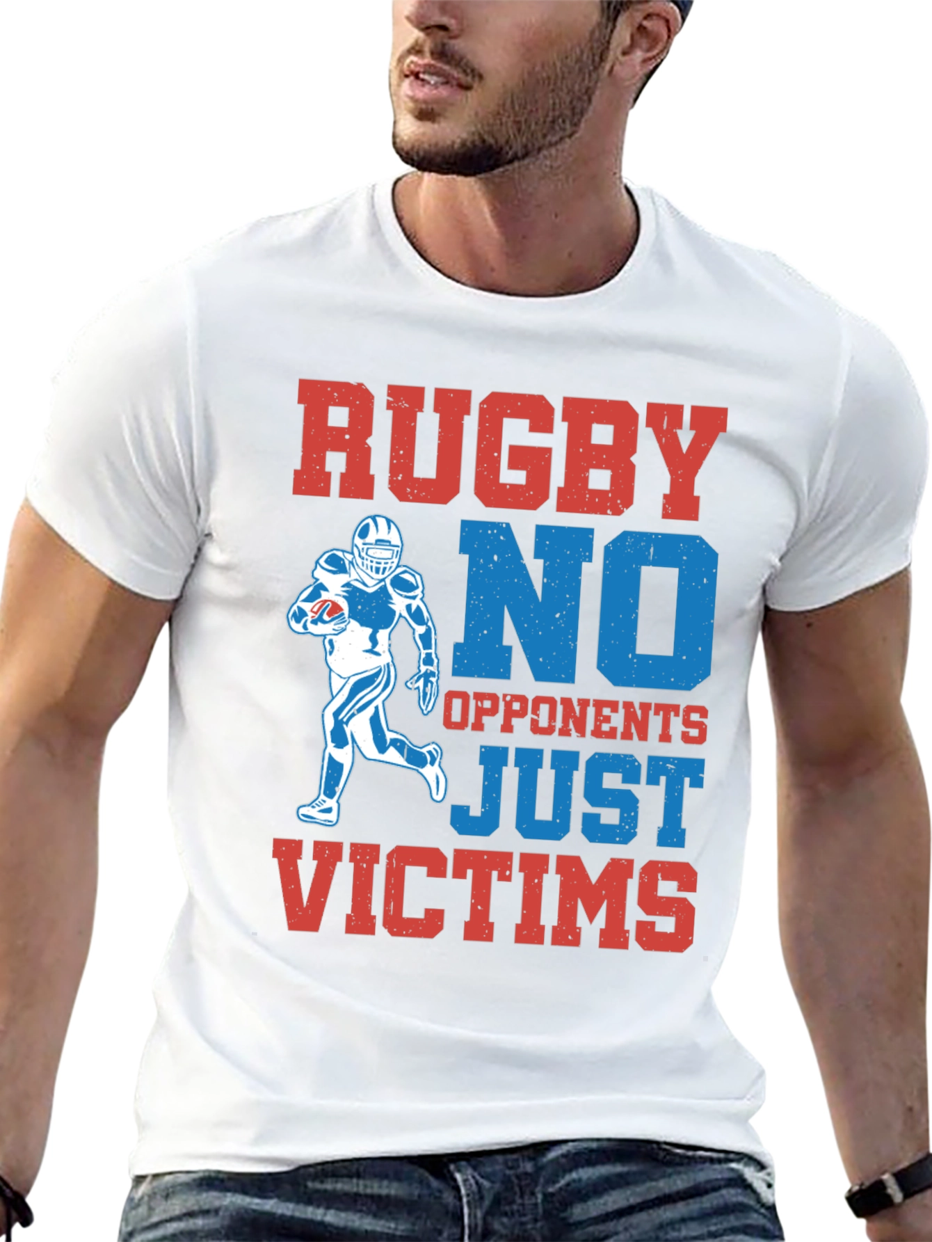 Rugby No Opponents Just Victims Graphic T-Shirt