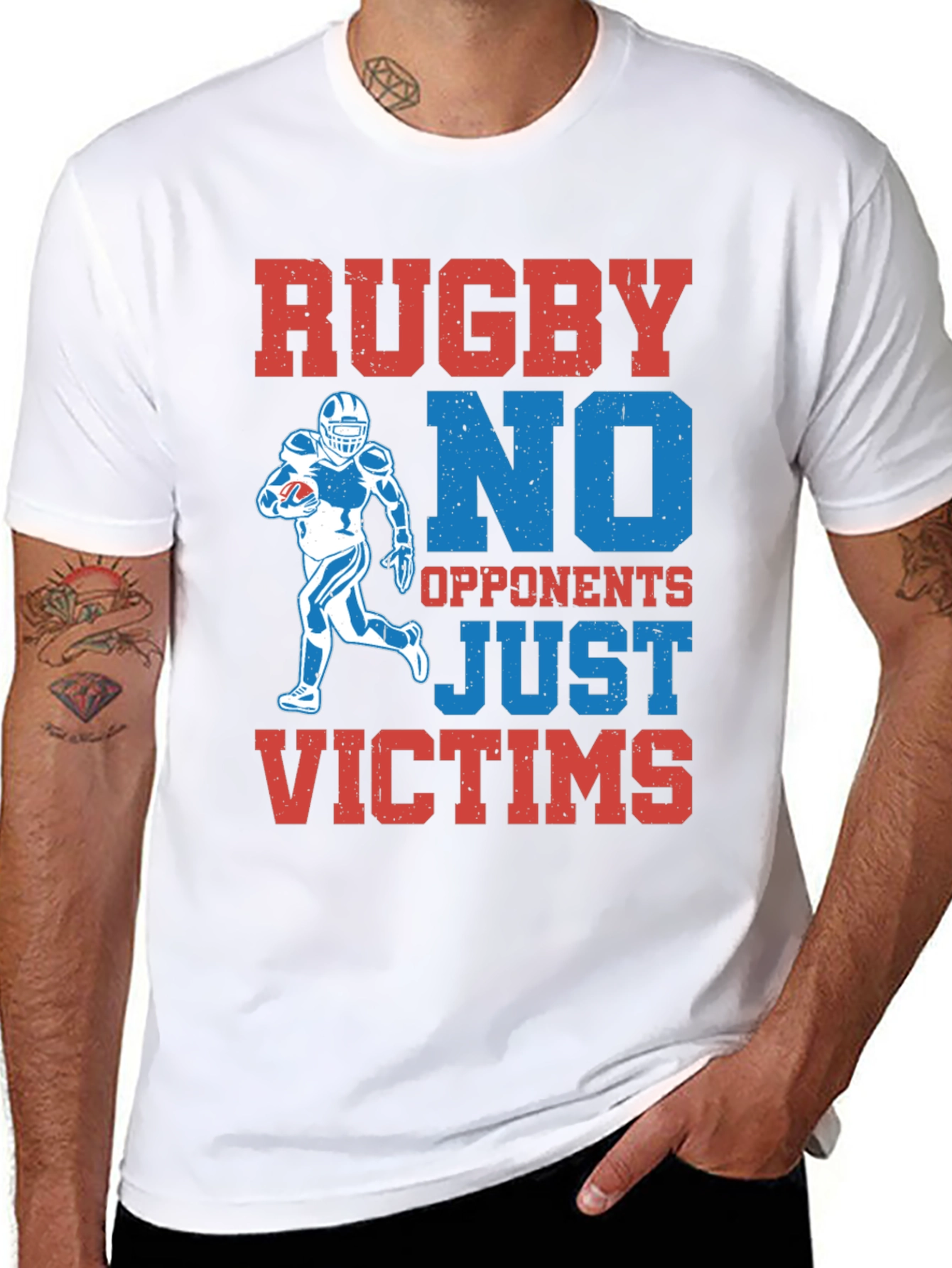 Rugby No Opponents Just Victims Graphic T-Shirt