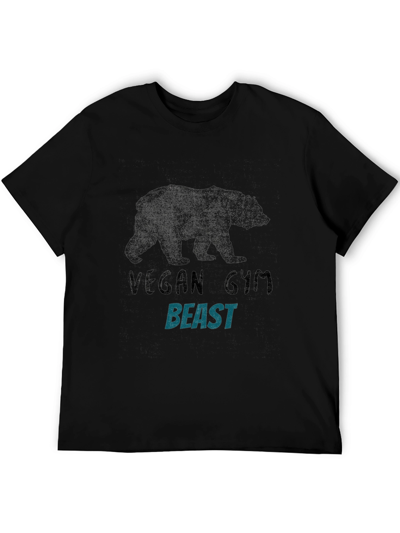 Vegan Gym Beast Graphic Tee - Black