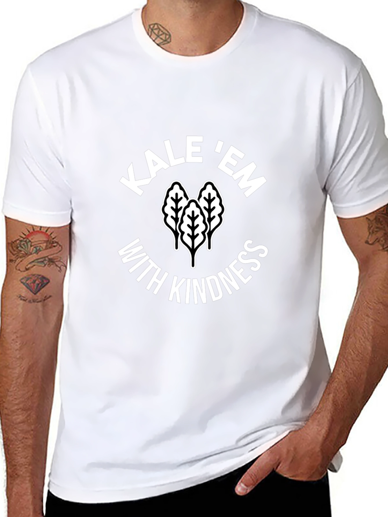 Kale Em With Kindness Graphic T-Shirt