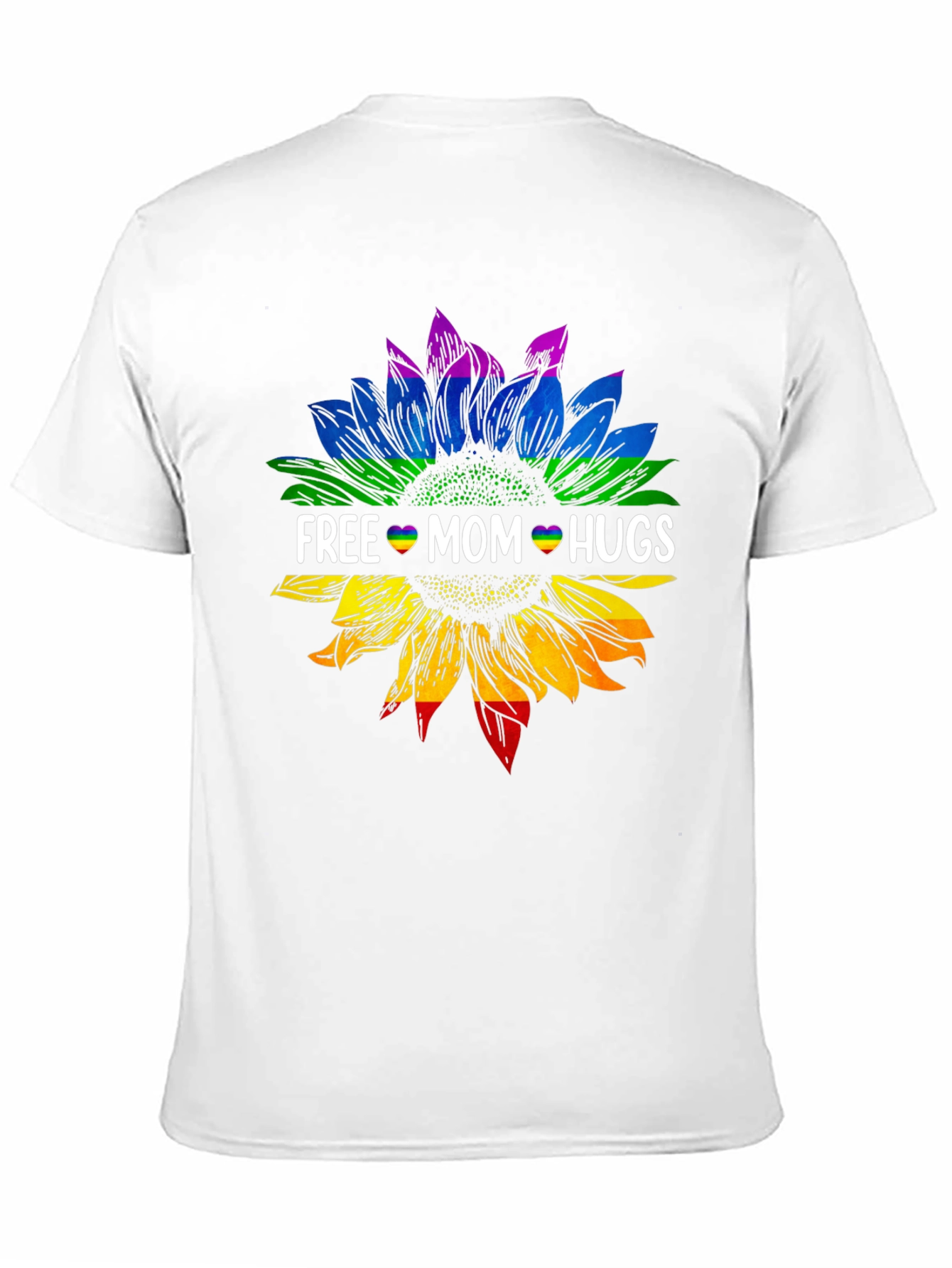 Free Mom Hugs Sunflower Graphic T-Shirt