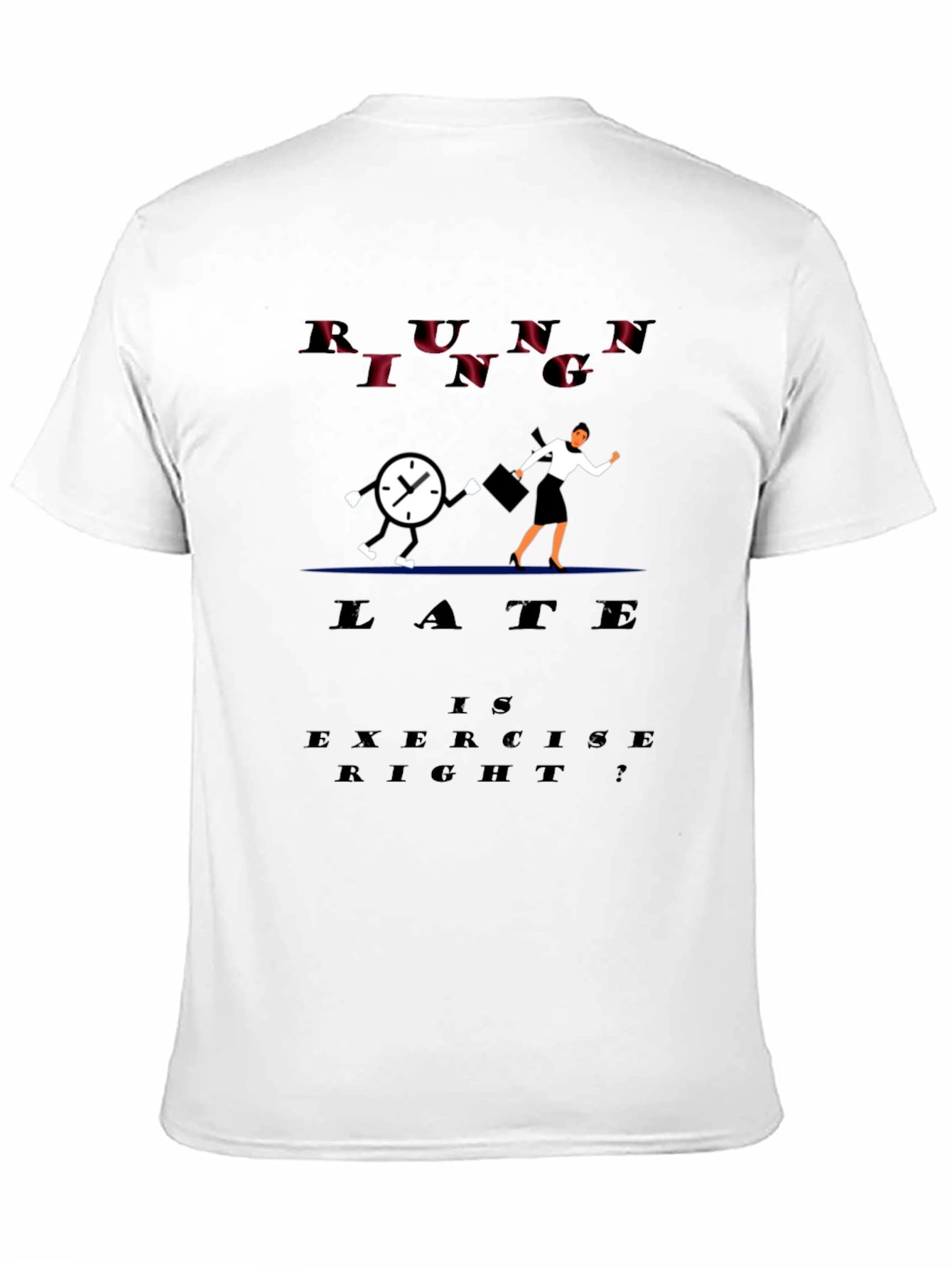 Running Late Black Graphic Tee