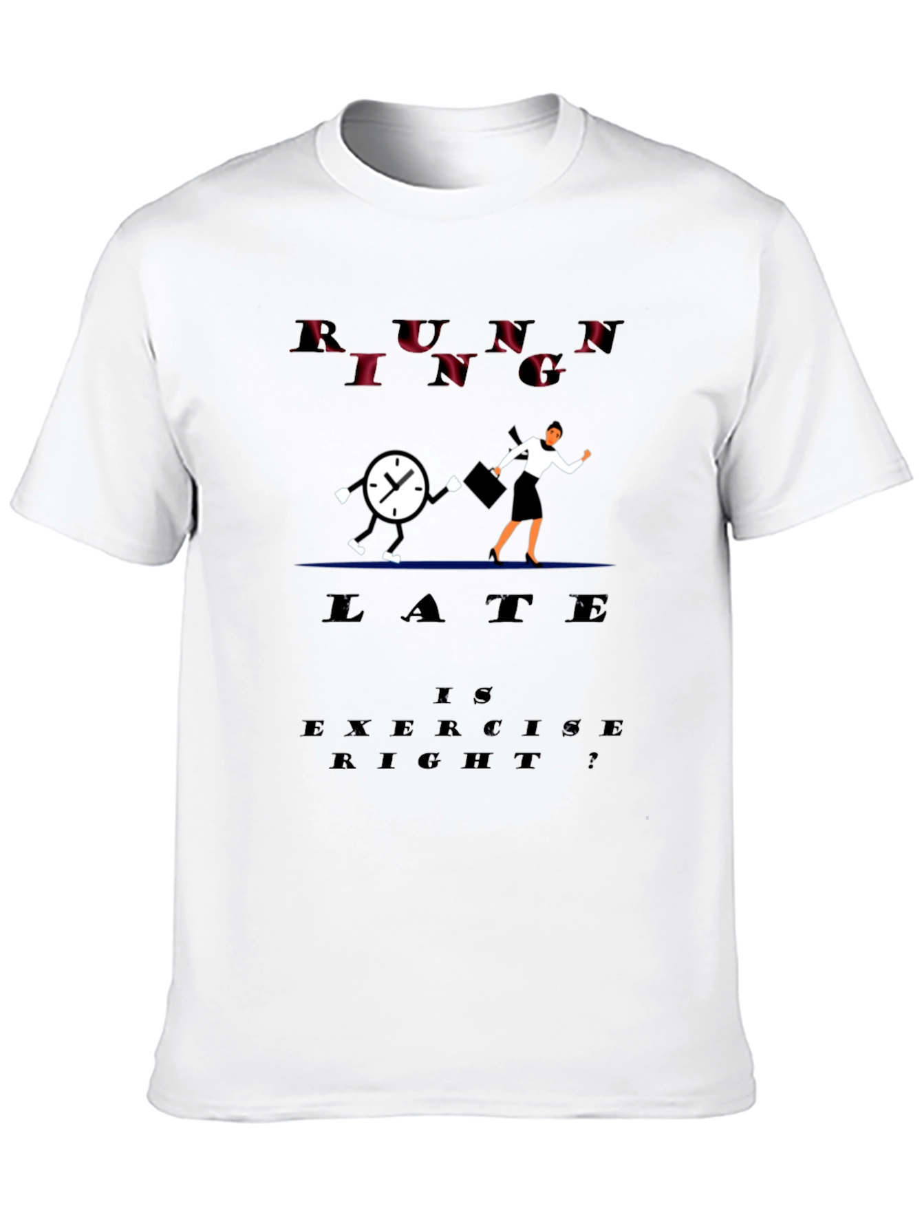 Running Late Black Graphic Tee