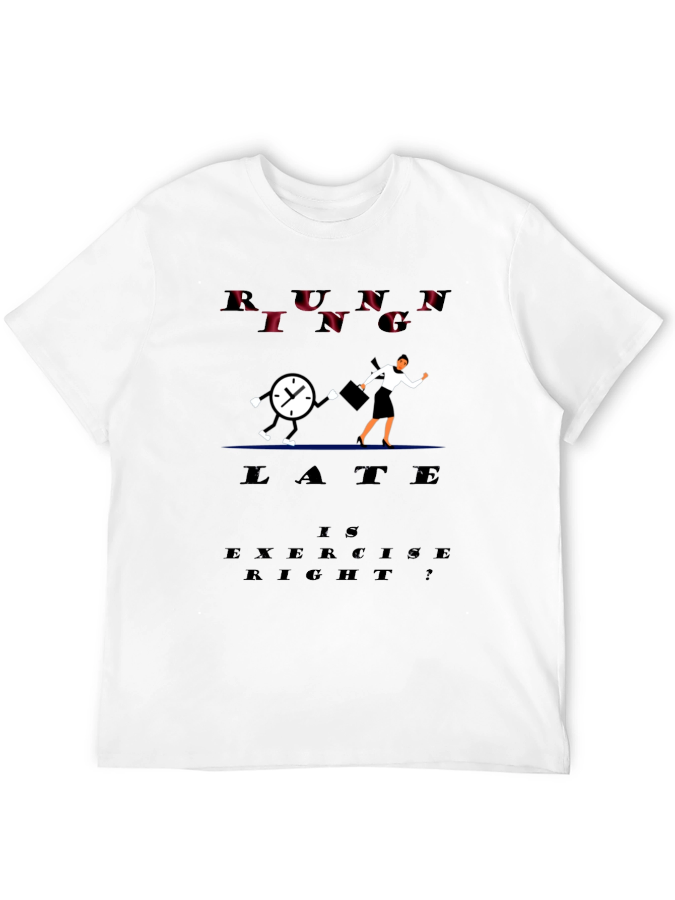 Running Late Black Graphic Tee