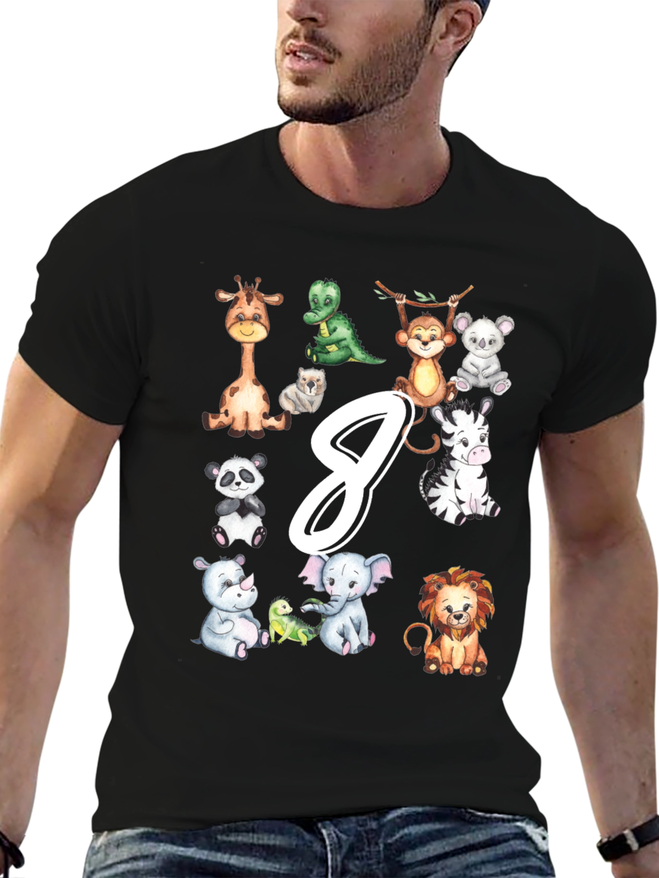Jungle Animals Kids Birthday T-Shirt