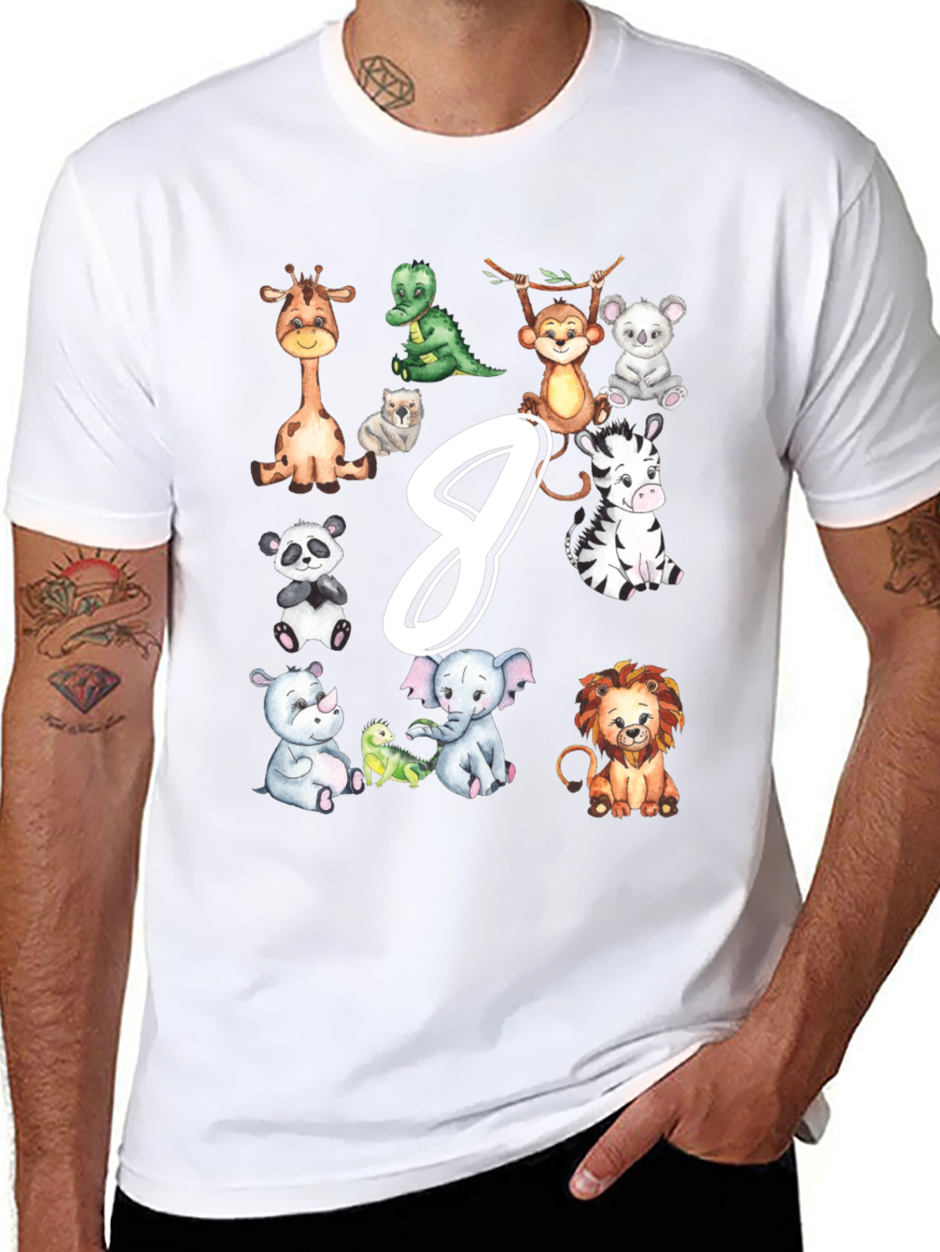Jungle Animals Kids Birthday T-Shirt
