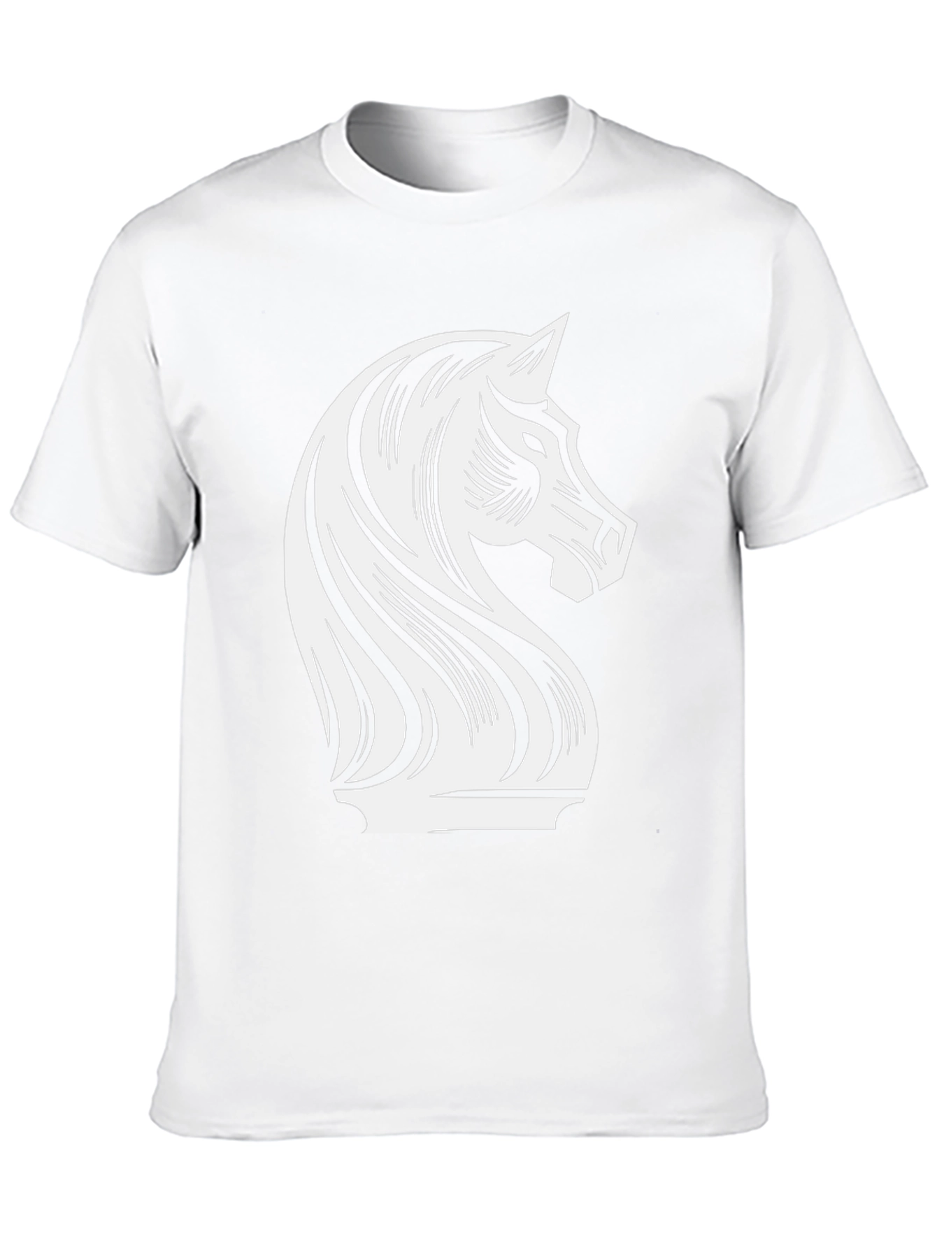 Chess Knight Graphic Tee - Stylish Black T-Shirt