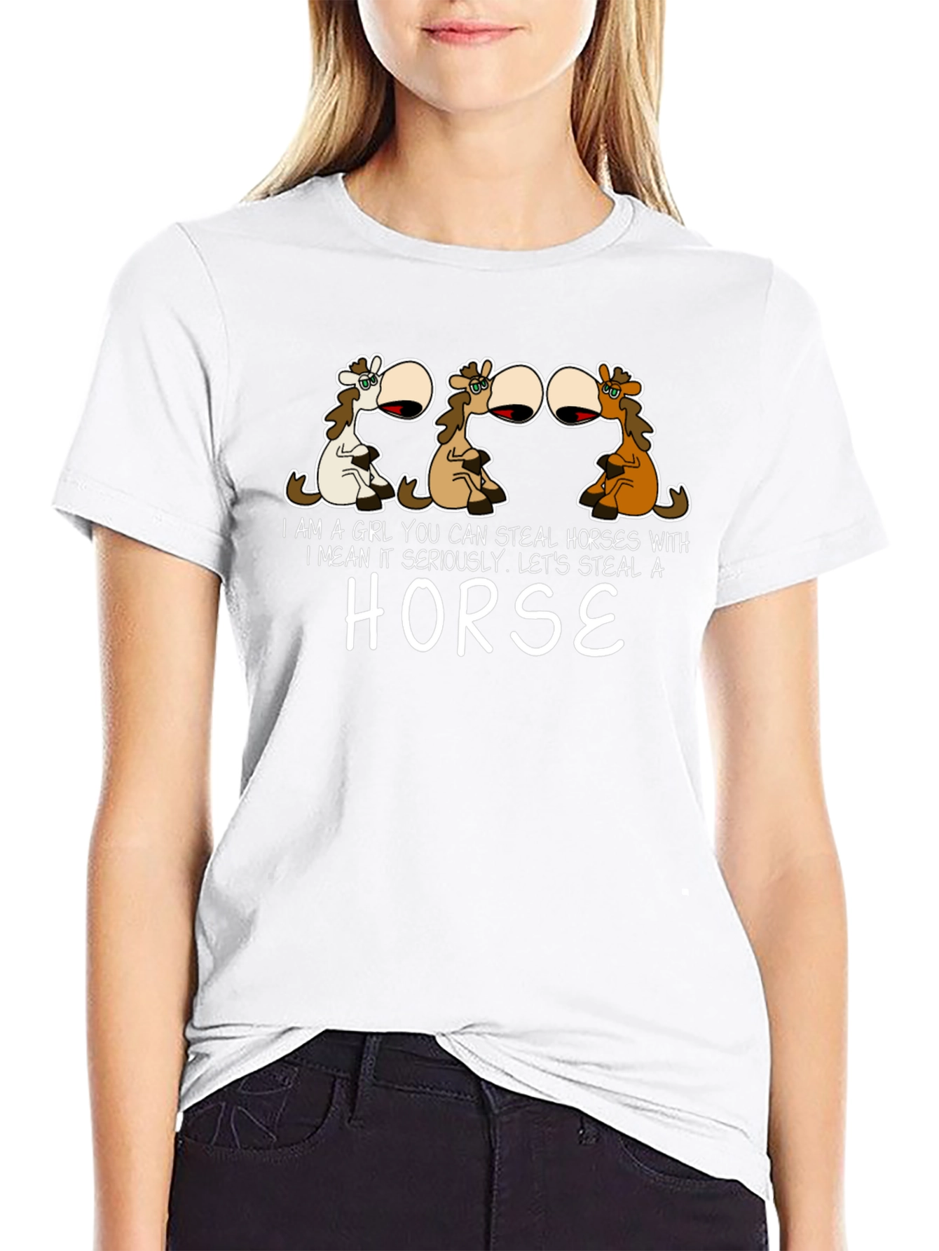 Steal Horses T-Shirt - Humorous Graphic Tee