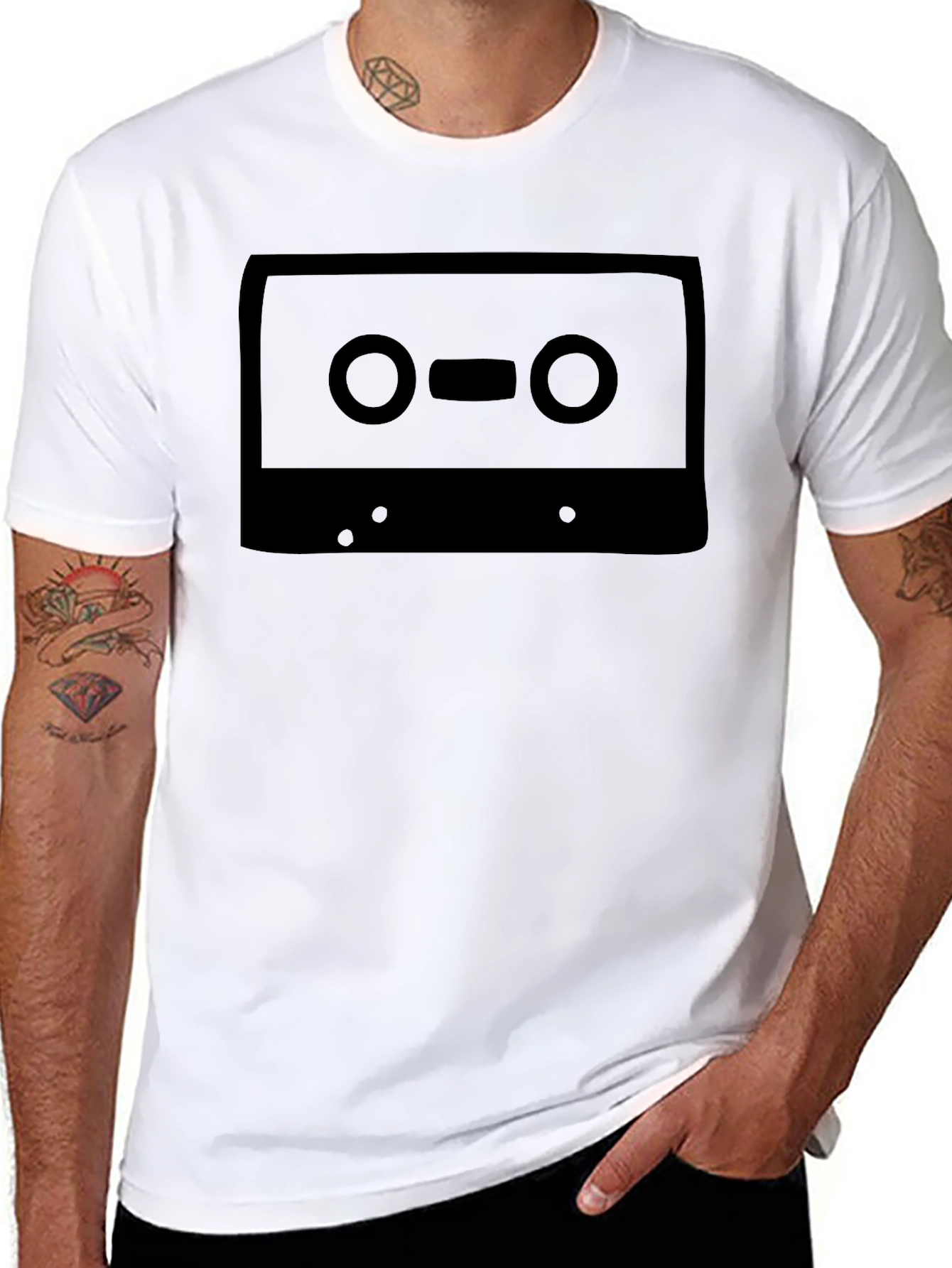 Retro Cassette Tape Graphic T-Shirt - Classic Style