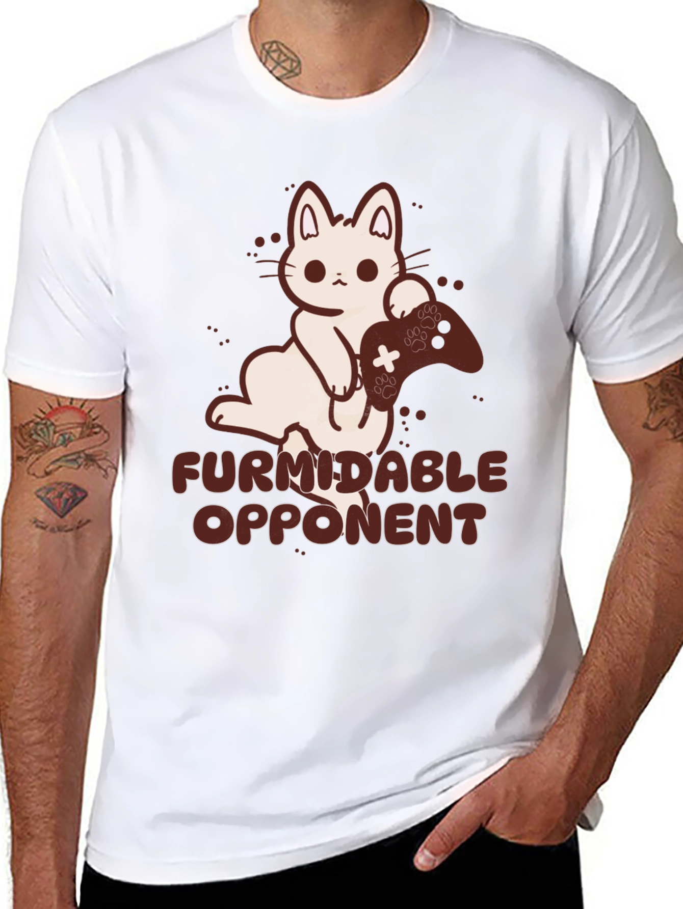 Furmidaable Opponent Gamer Cat T-Shirt