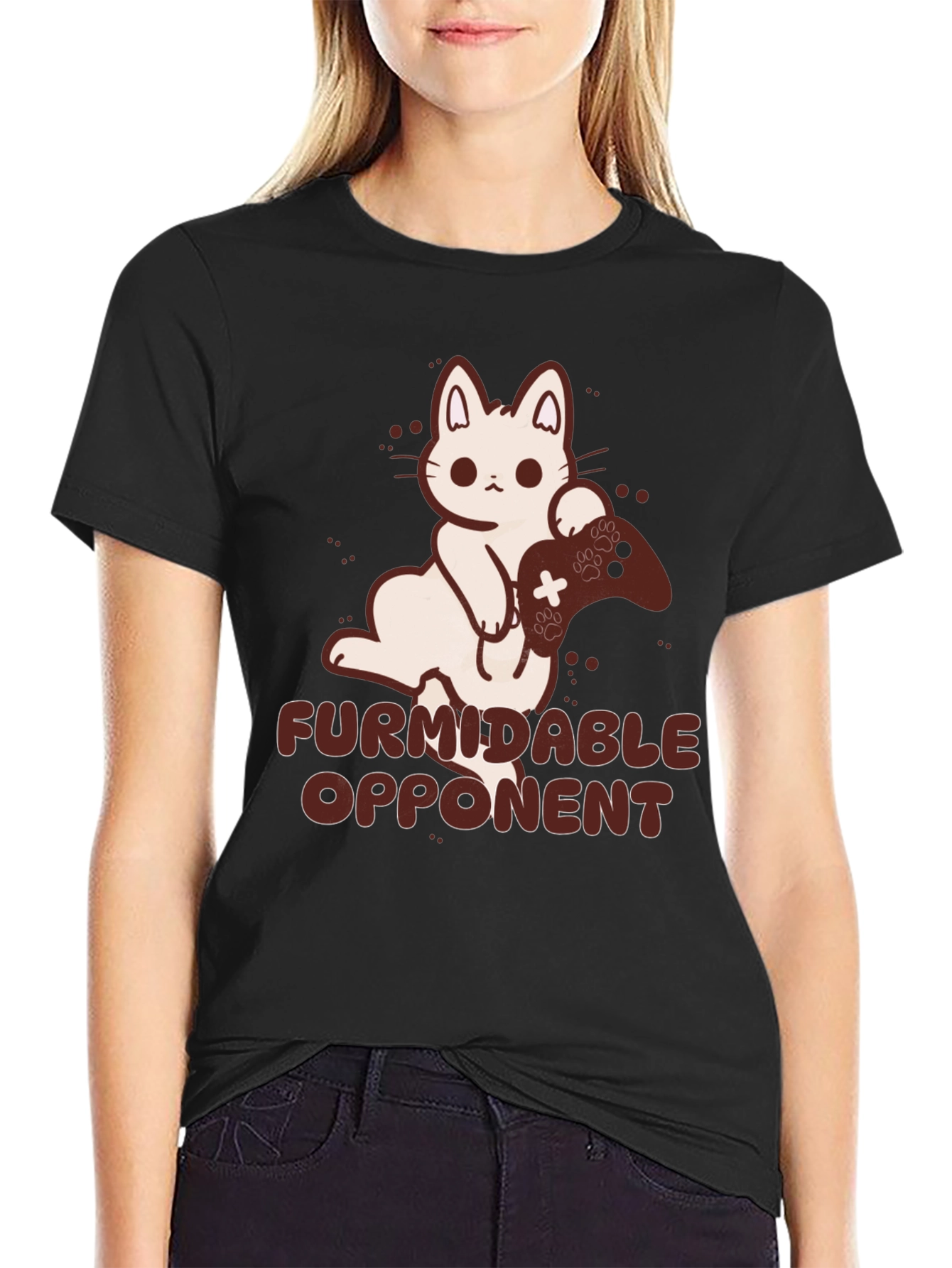 Furmidaable Opponent Gamer Cat T-Shirt