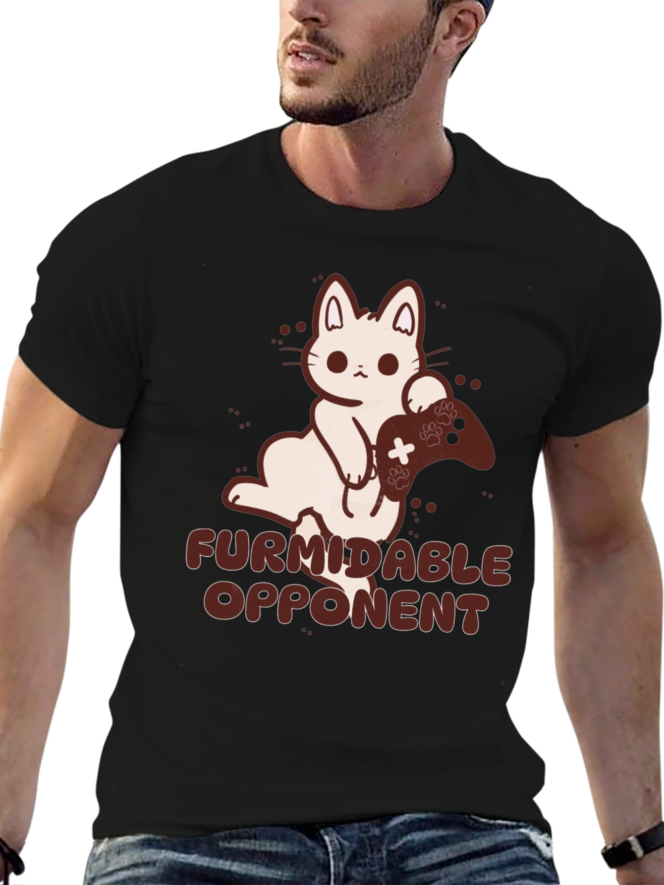 Furmidaable Opponent Gamer Cat T-Shirt
