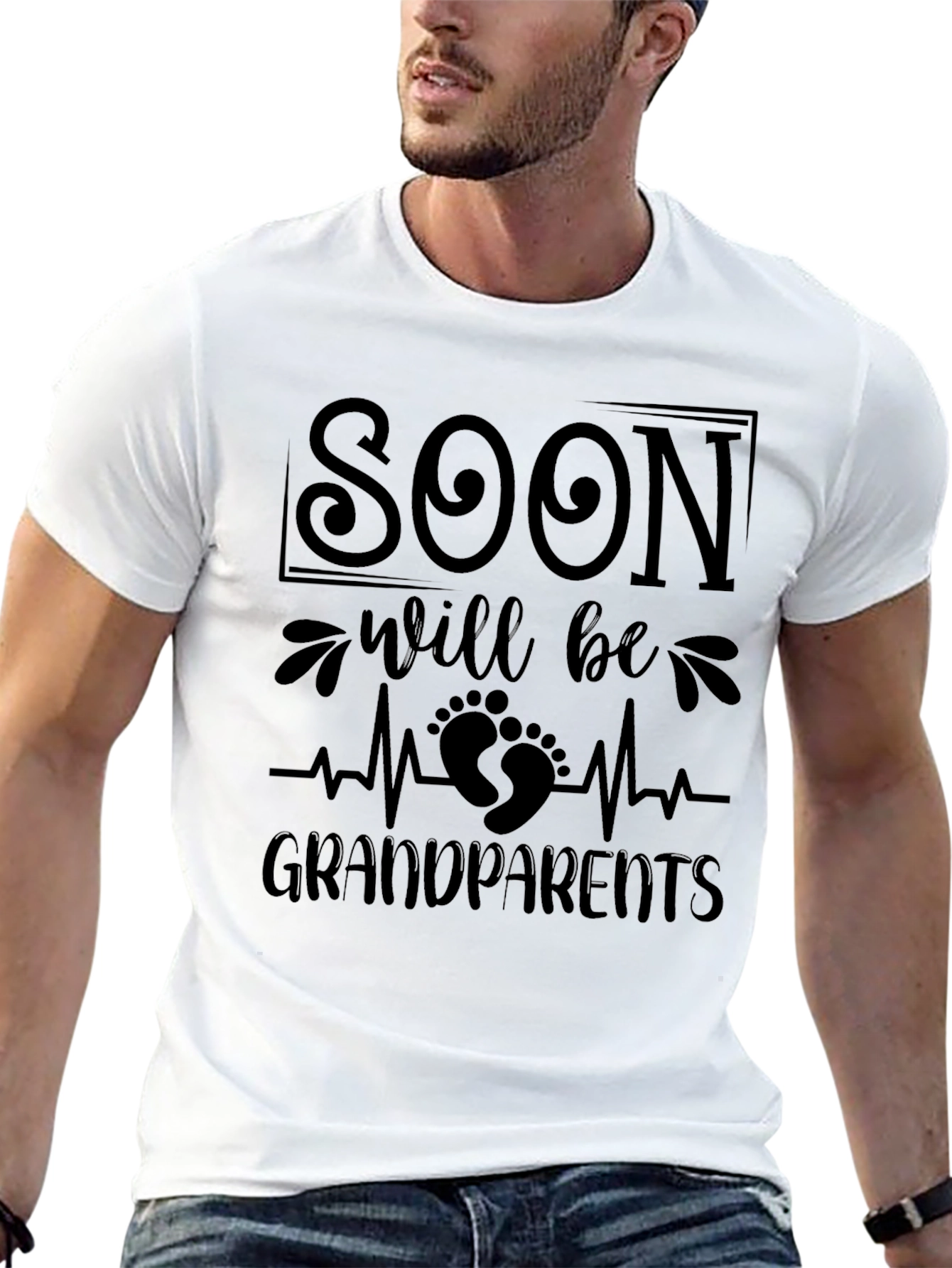 Soon To Be Grandparents Black T-Shirt