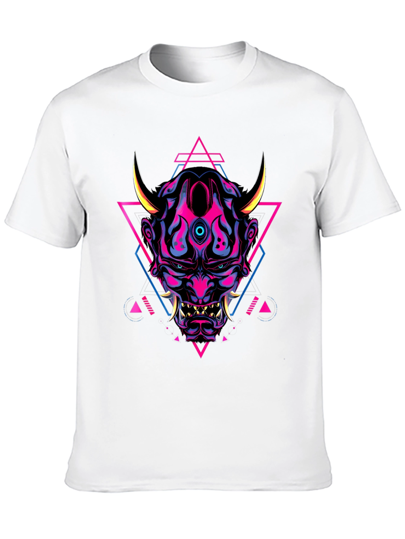 Cyberpunk Oni Mask Graphic Tee