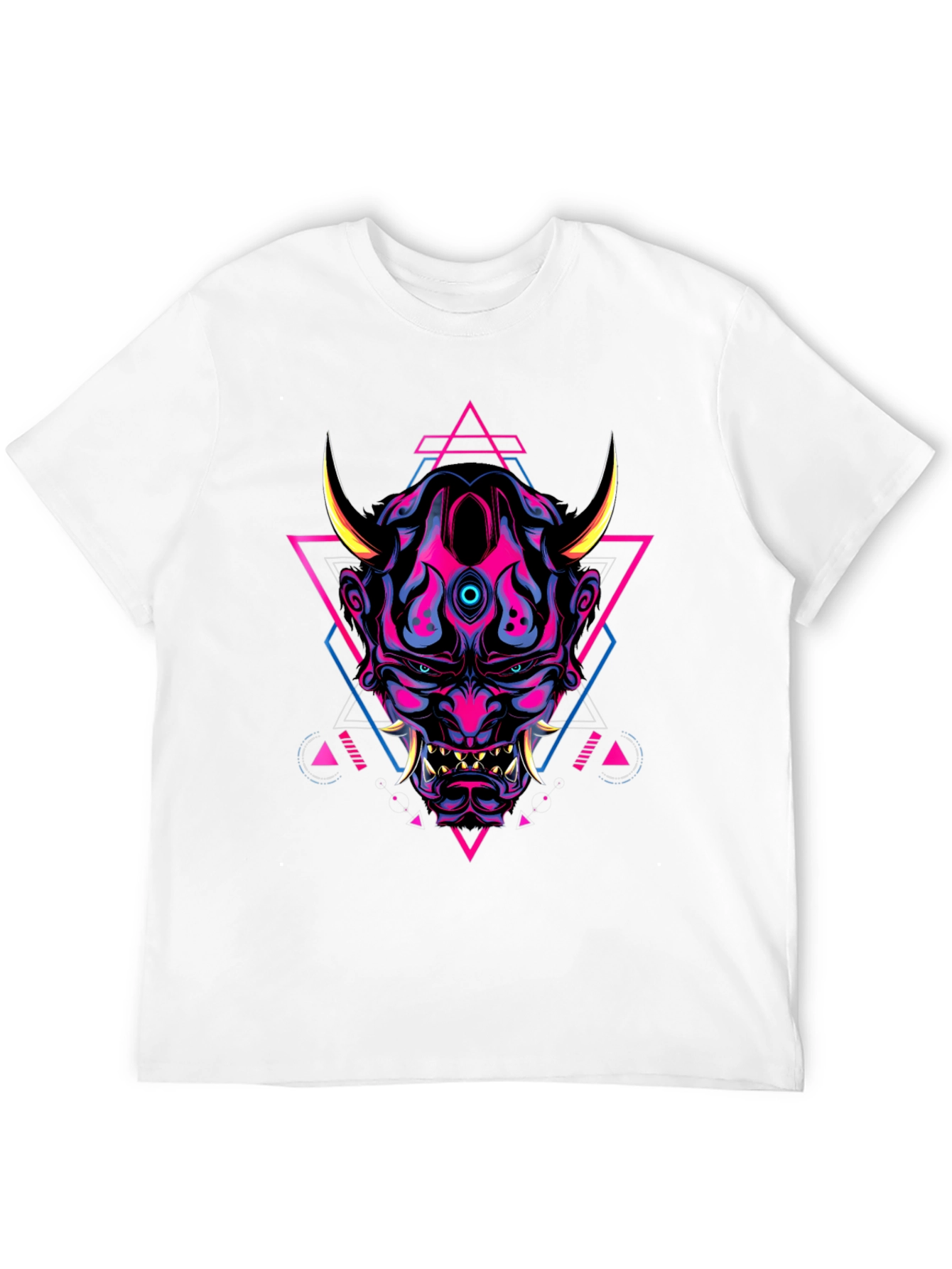 Cyberpunk Oni Mask Graphic Tee
