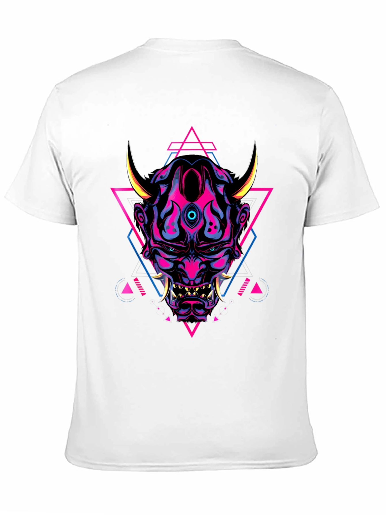 Cyberpunk Oni Mask Graphic Tee