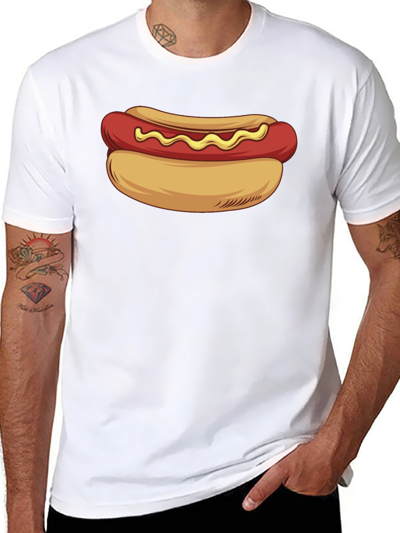 Hot Dog Graphic T-Shirt - Unisex Casual Tee