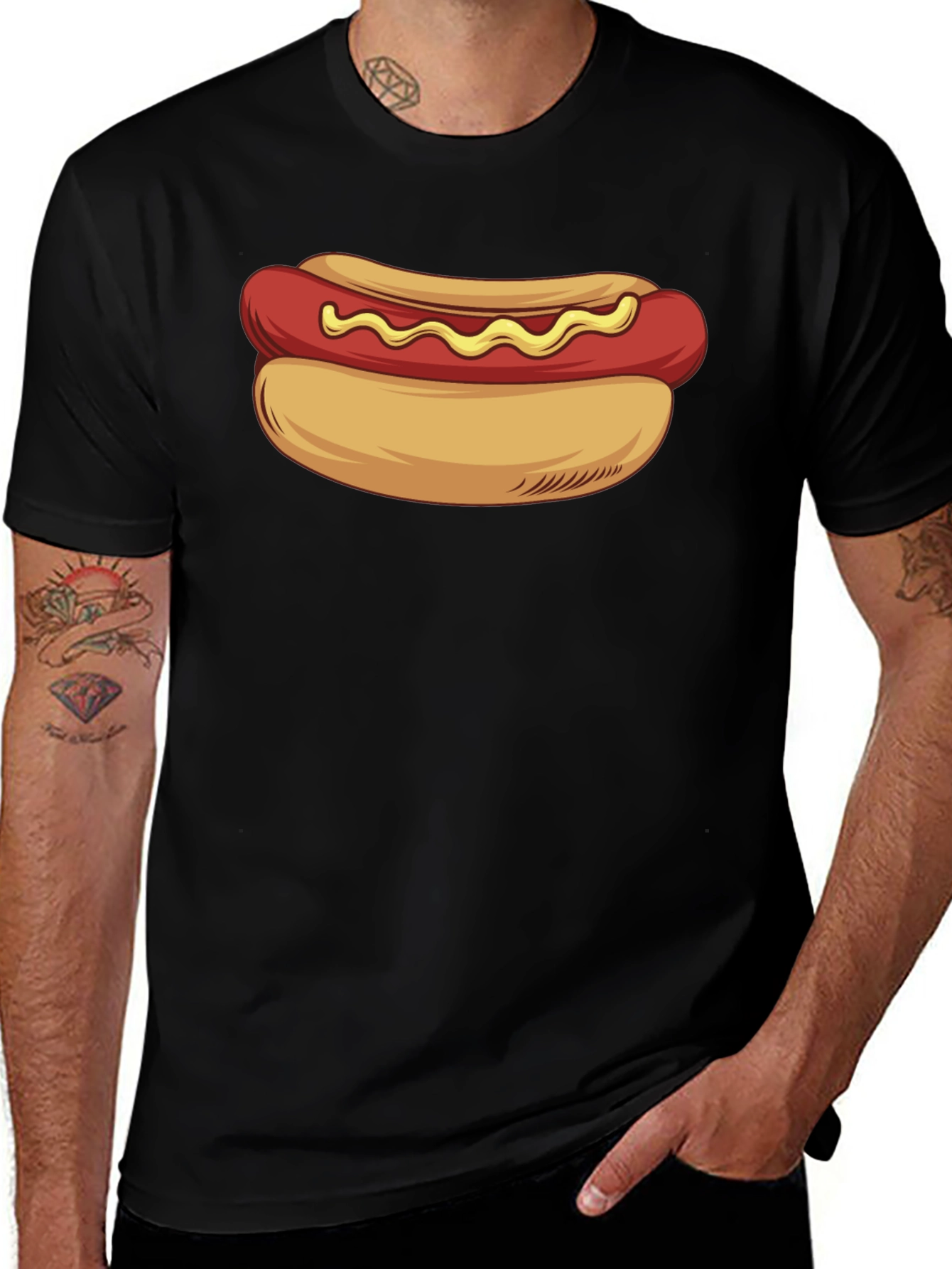 Hot Dog Graphic T-Shirt - Unisex Casual Tee