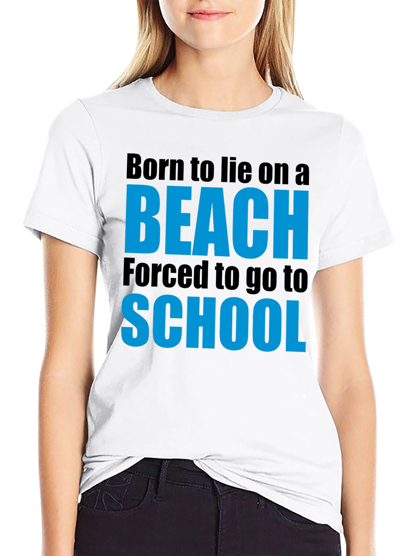 Born to Beach Funny Graphic T-Shirt