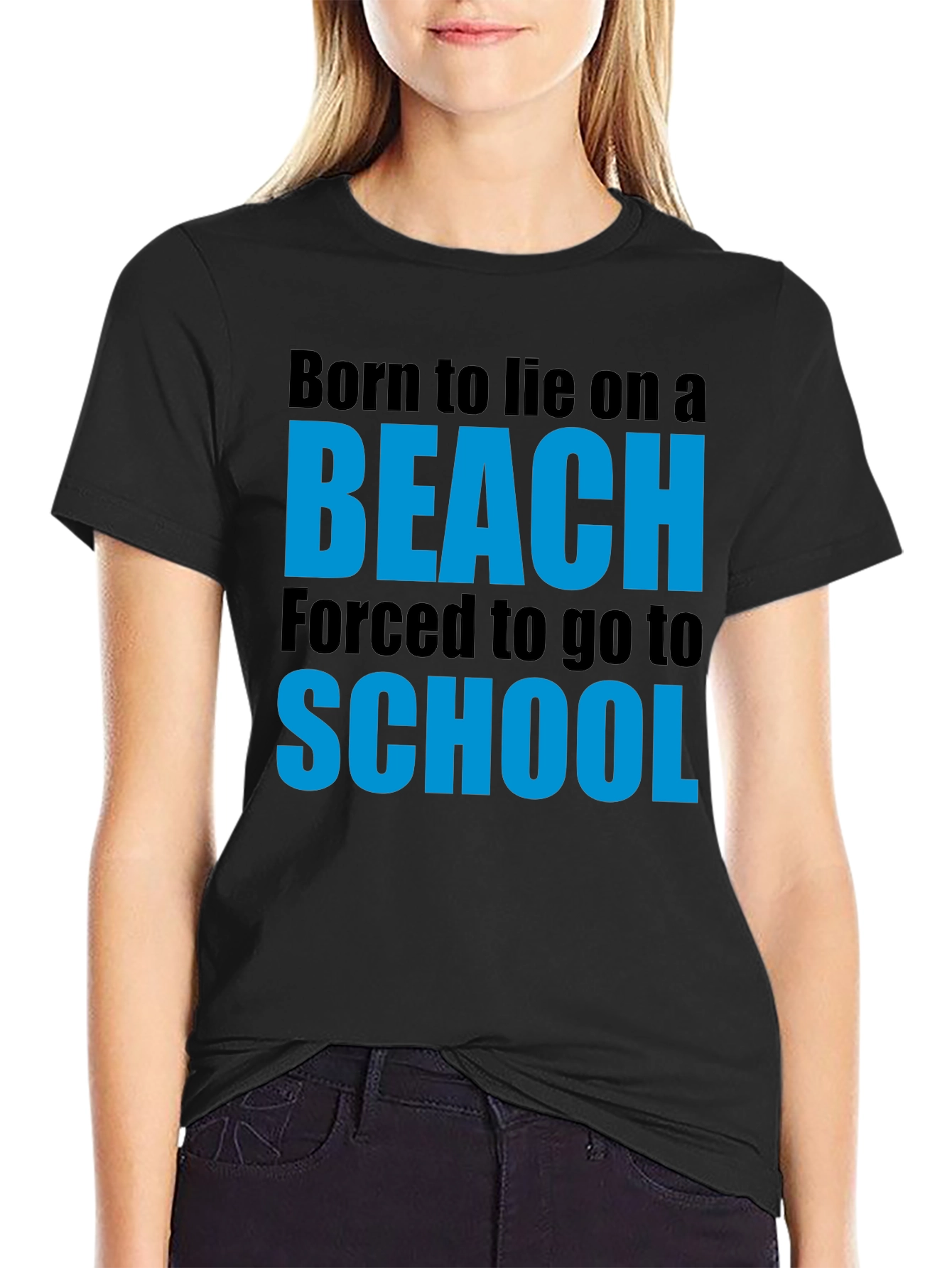 Born to Beach Funny Graphic T-Shirt