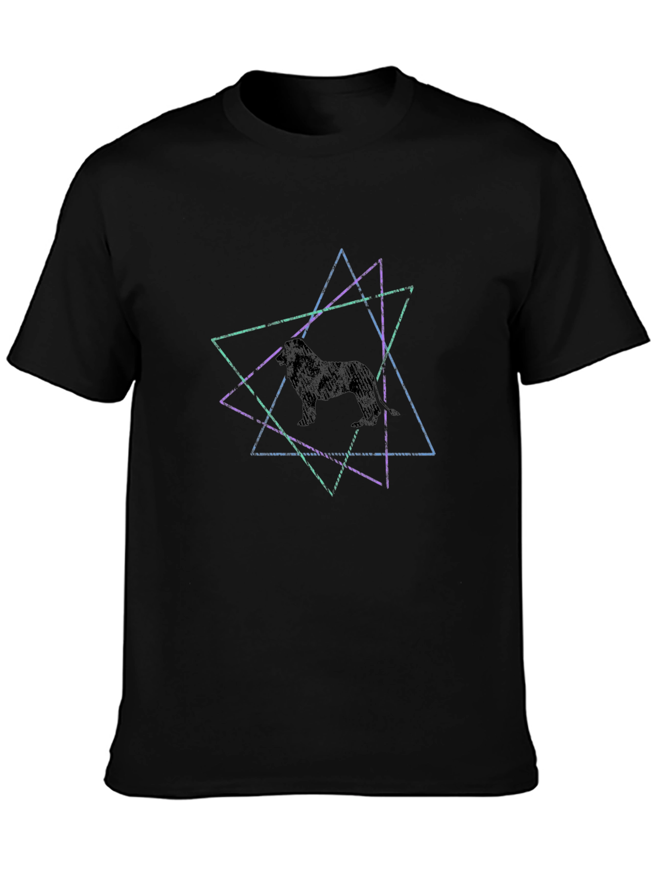 Geometric Lion Graphic Tee - Trendy Casual Style