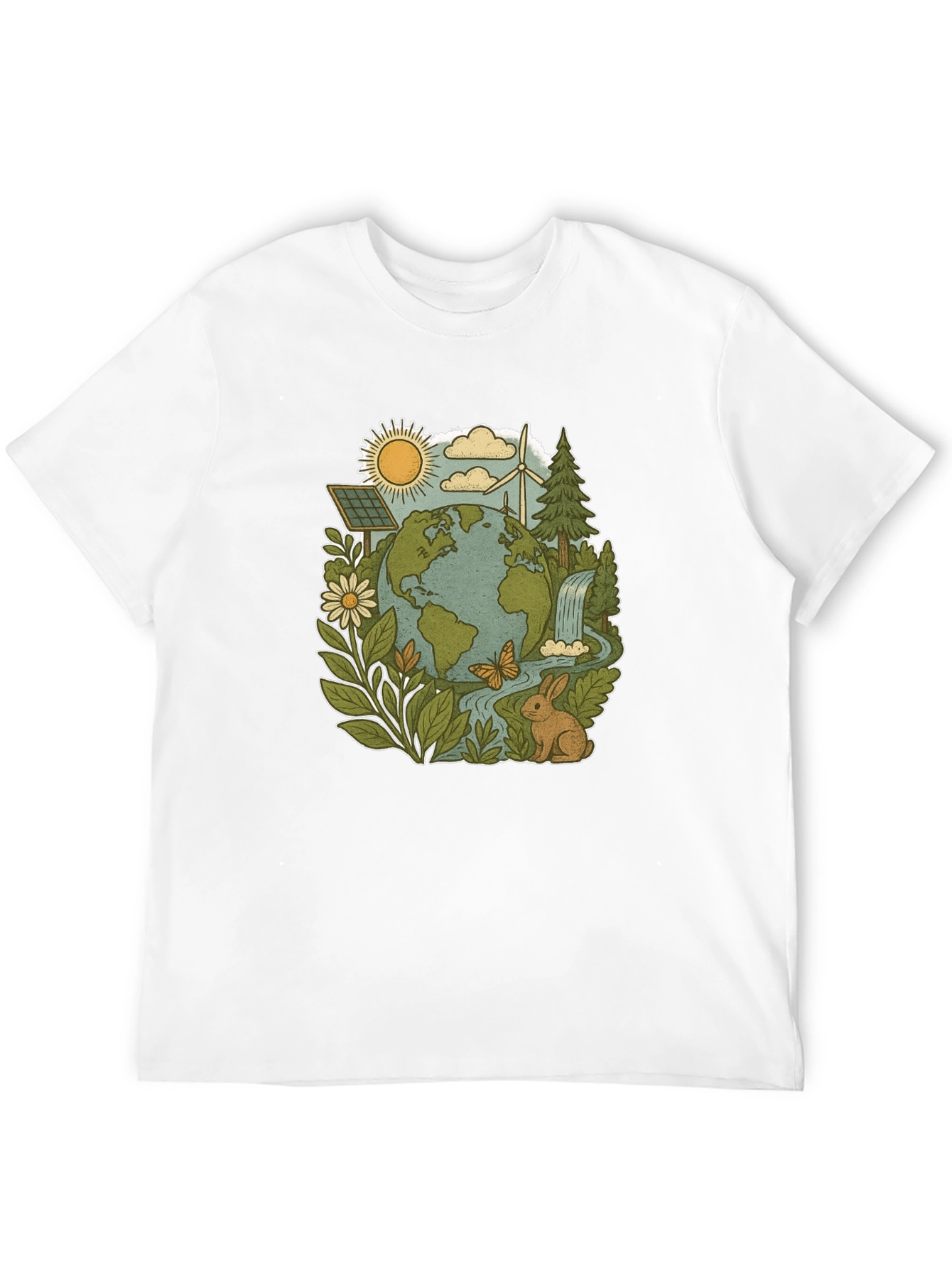 Eco-Friendly Planet Graphic Tee