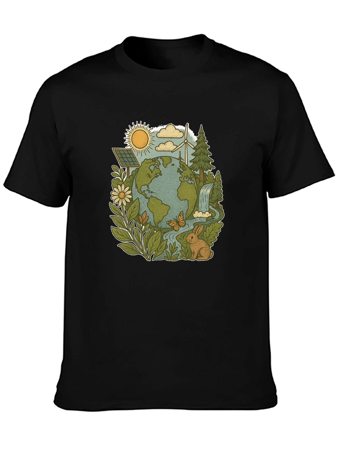 Eco-Friendly Planet Graphic Tee