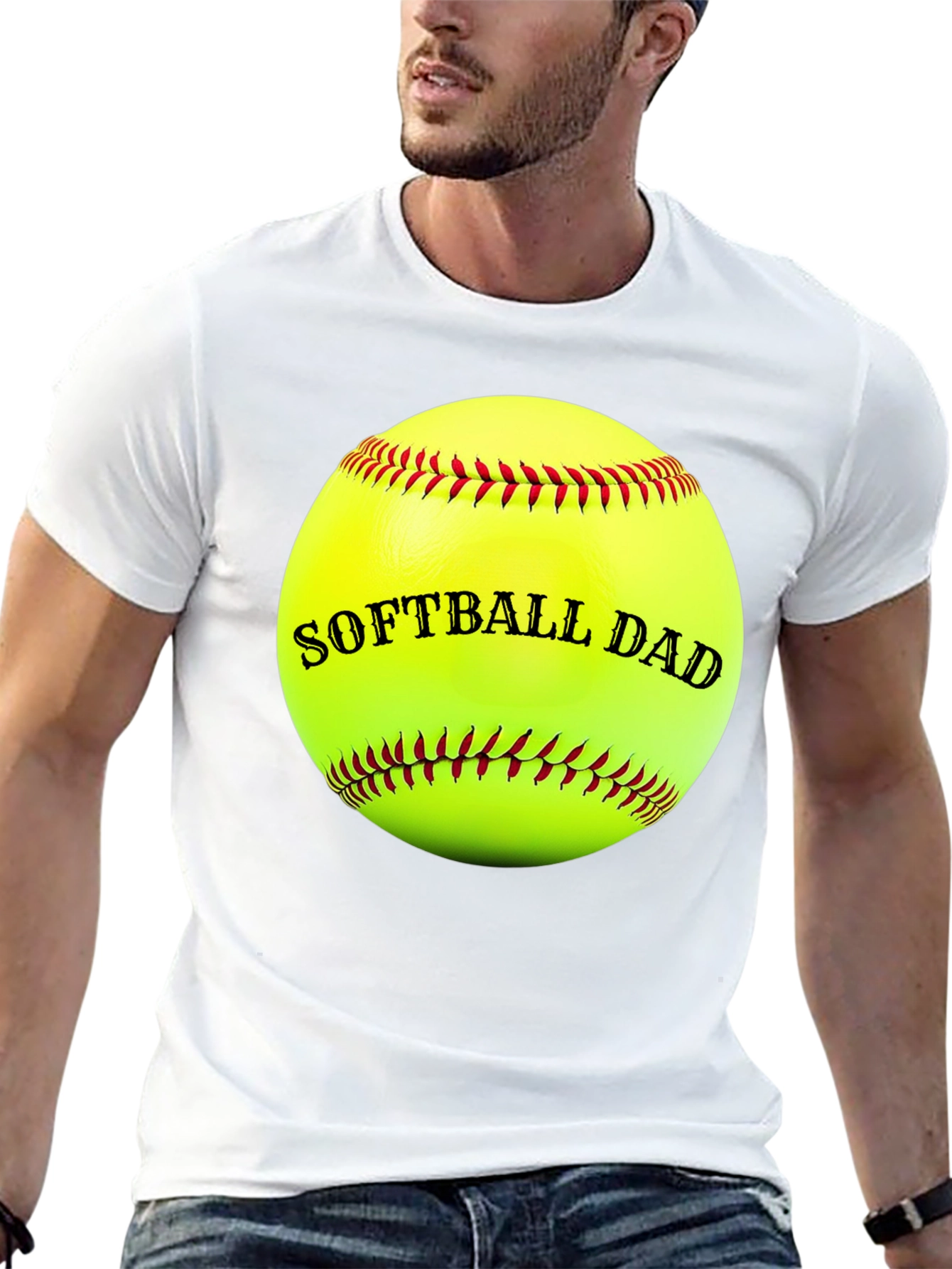 Softball Dad T-Shirt - Black Tee